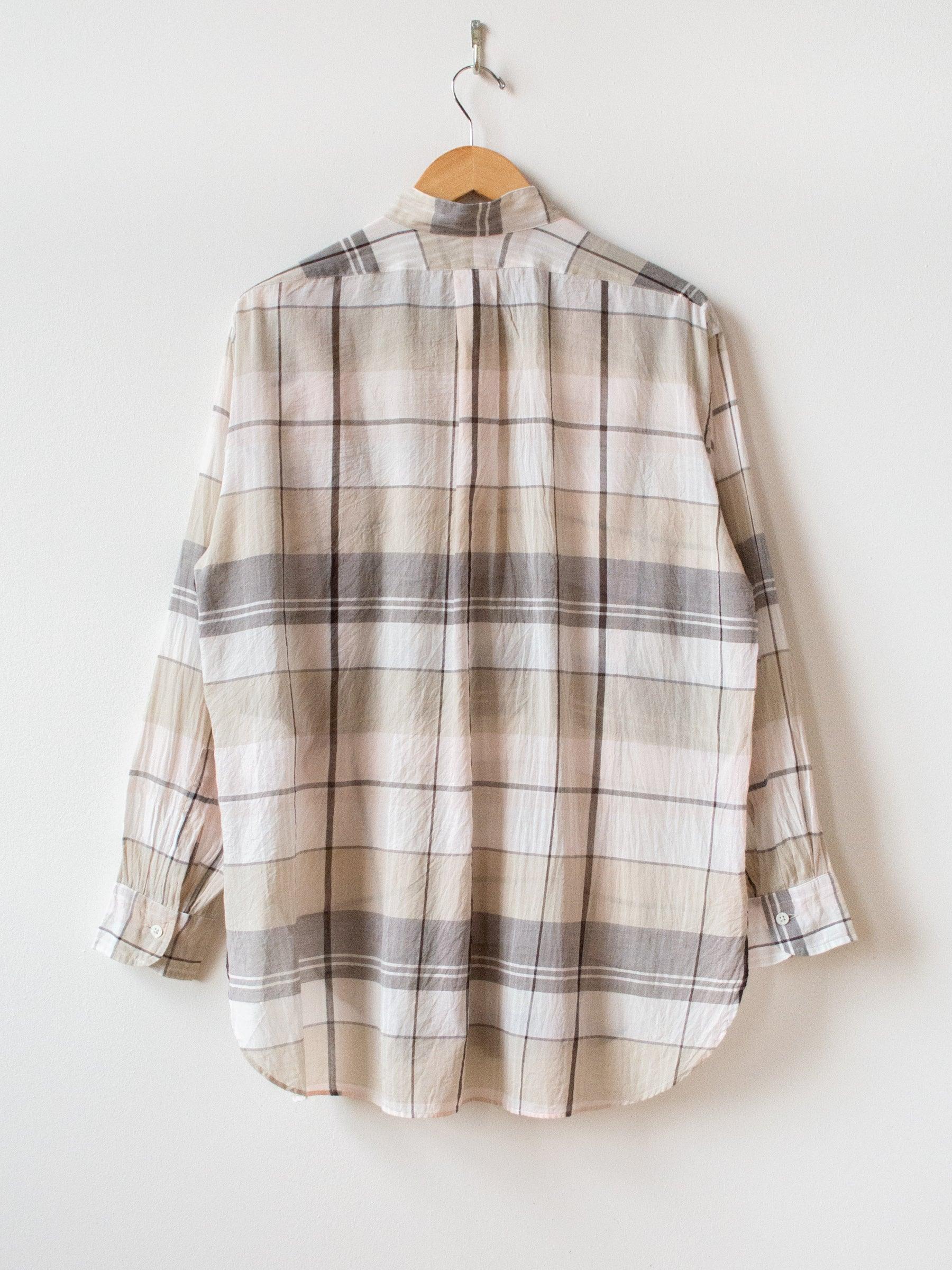 Namu Shop - Kaptain Sunshine Stand Collar Safari Shirt - Big Plaid
