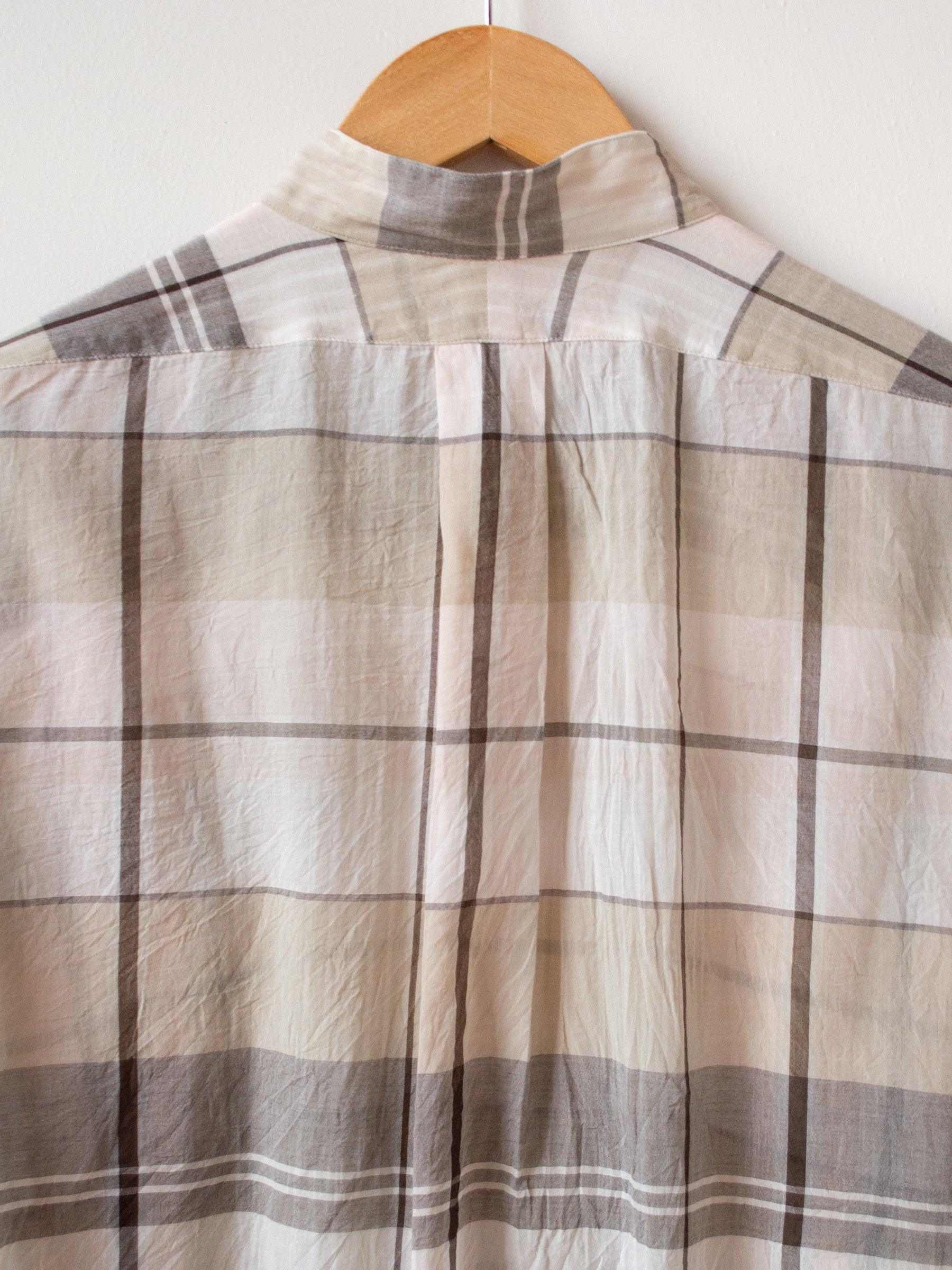 Namu Shop - Kaptain Sunshine Stand Collar Safari Shirt - Big Plaid