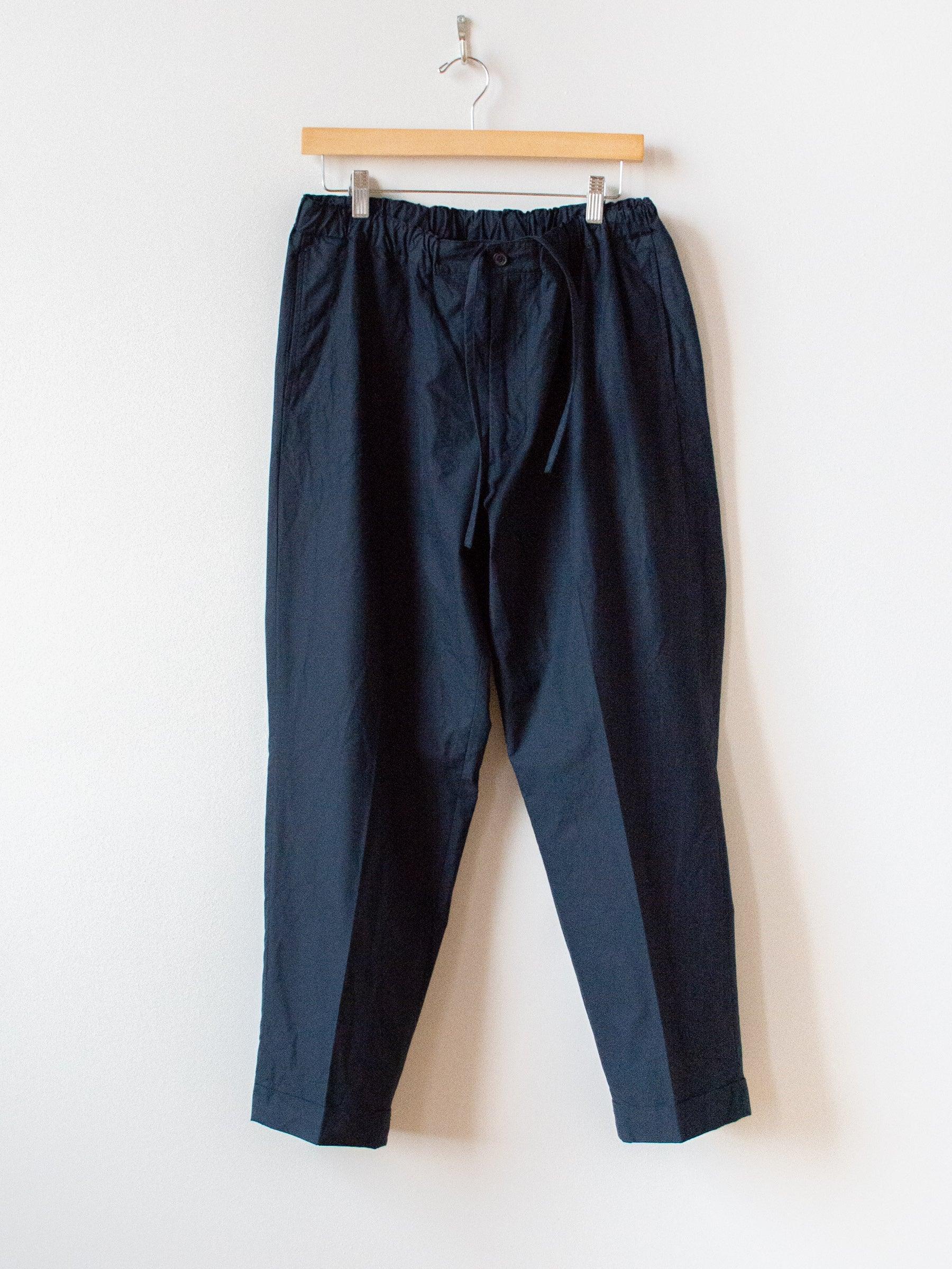 Namu Shop - Kaptain Sunshine Super Hi-count Cotton Poplin Easy Trousers - Navy
