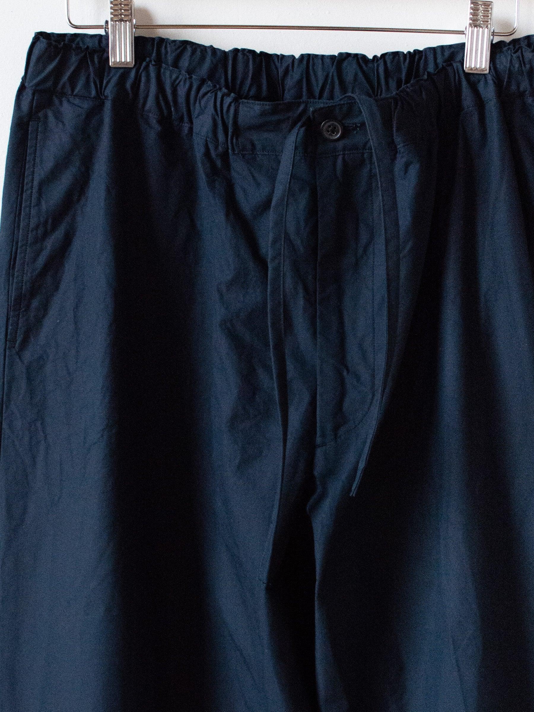 Namu Shop - Kaptain Sunshine Super Hi-count Cotton Poplin Easy Trousers - Navy