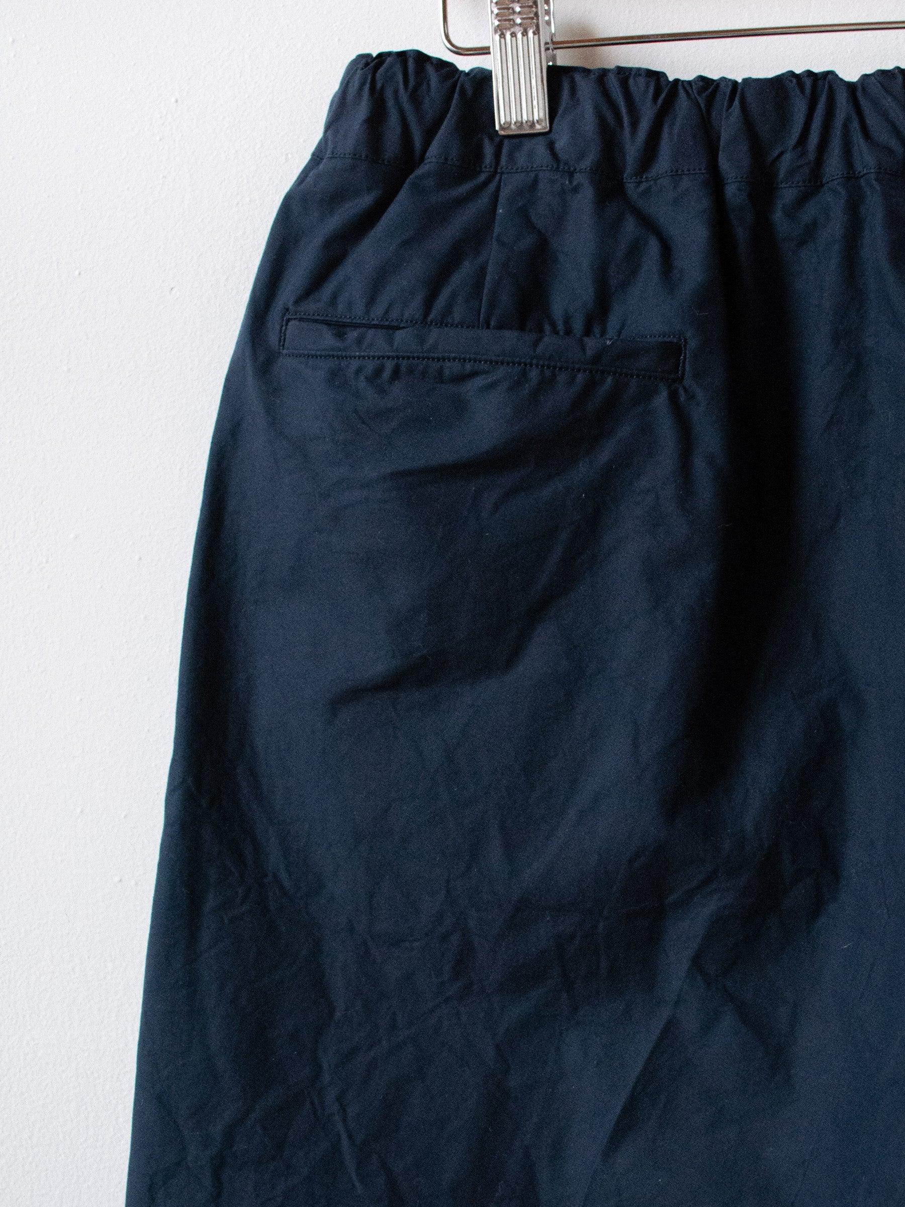 Namu Shop - Kaptain Sunshine Super Hi-count Cotton Poplin Easy Trousers - Navy
