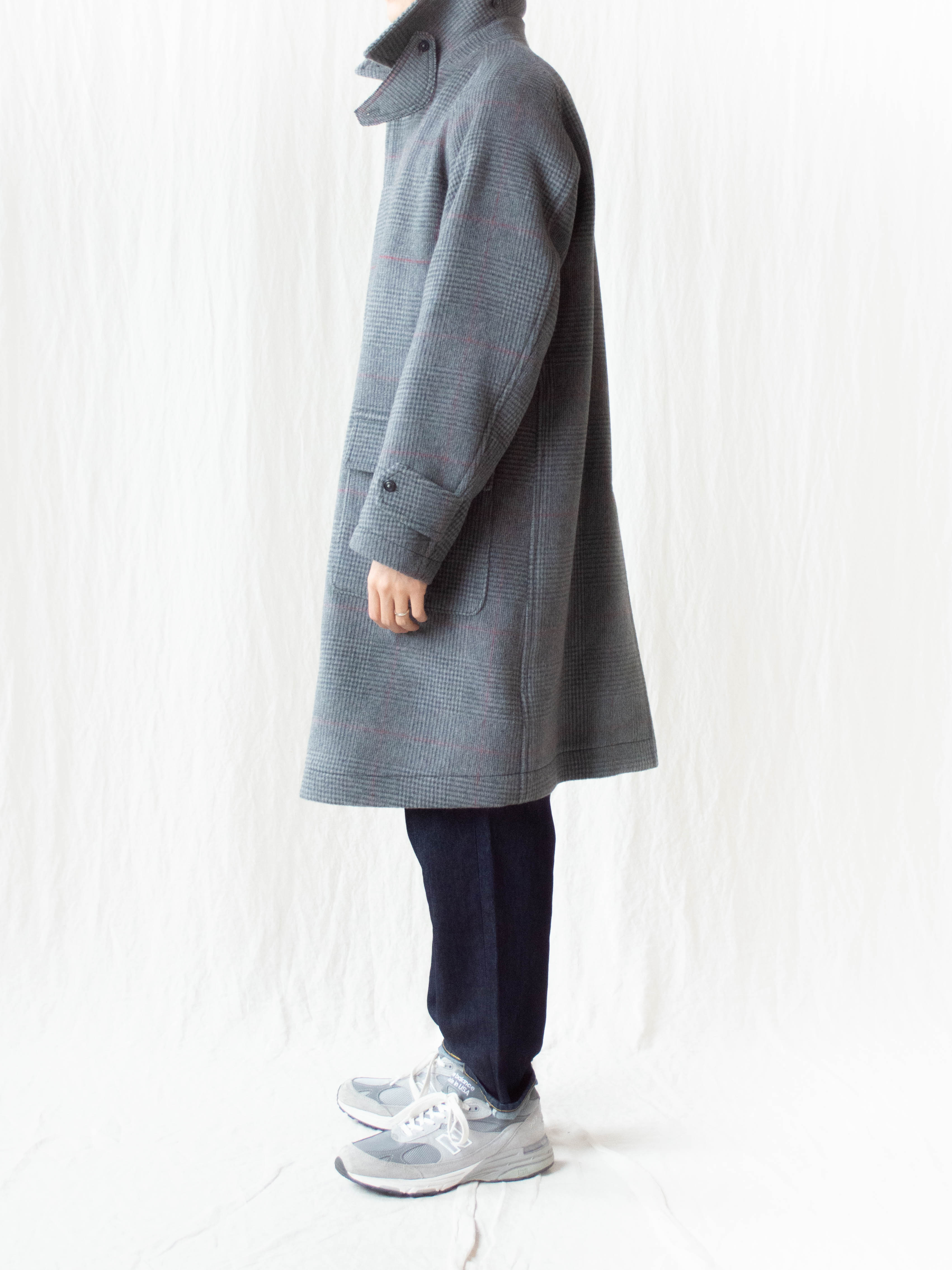 Namu Shop - Kaptain Sunshine Traveller Coat - Gray Plaid