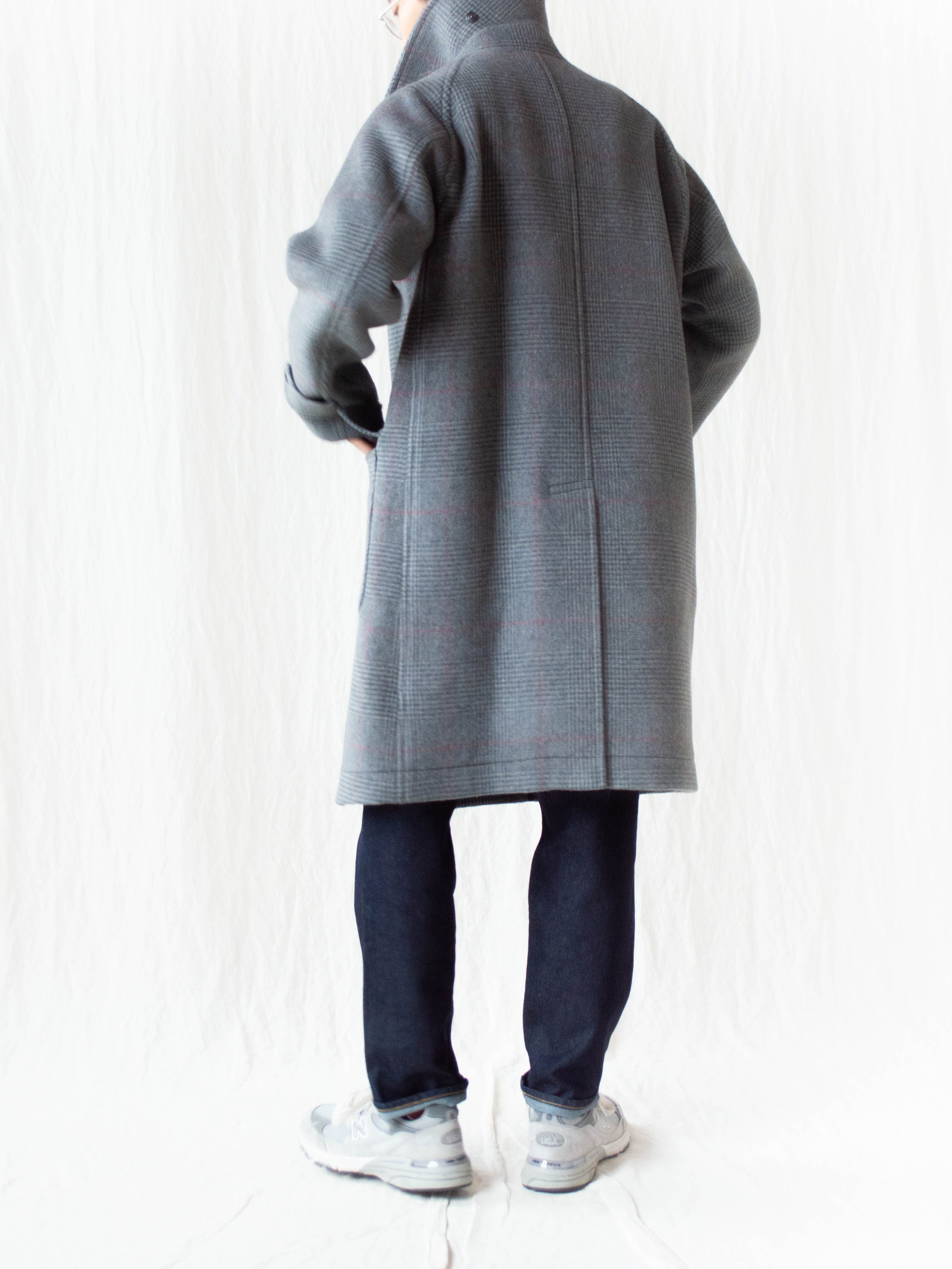 Namu Shop - Kaptain Sunshine Traveller Coat - Gray Plaid