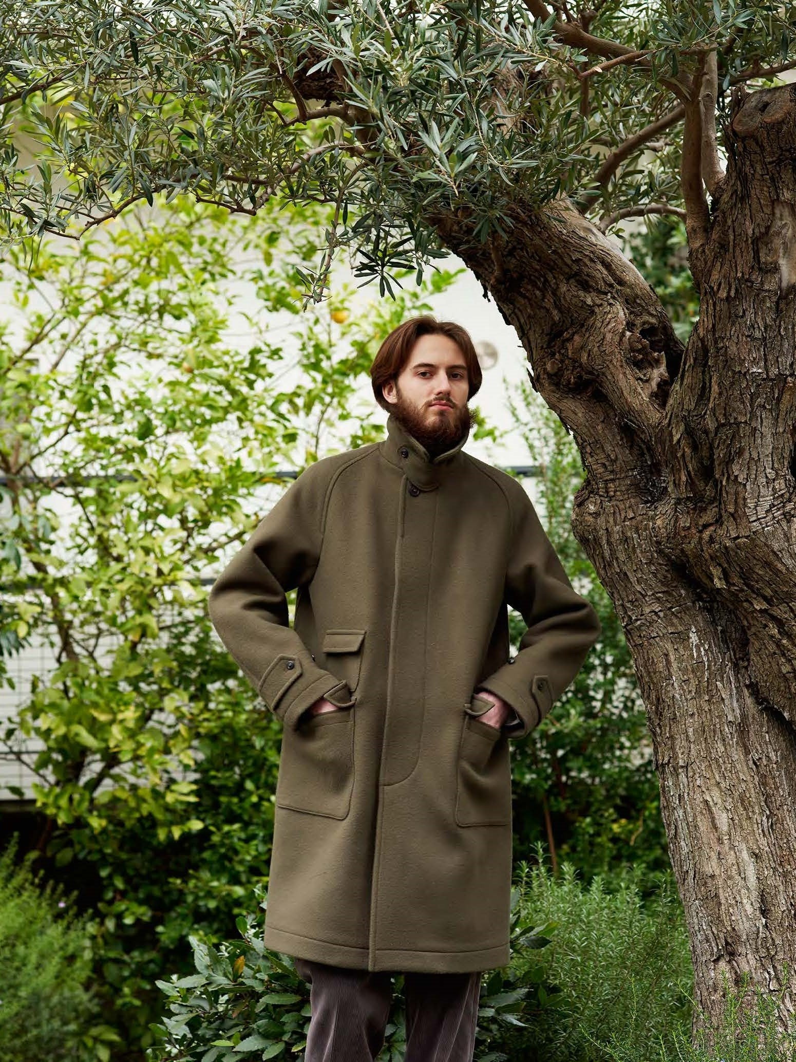Namu Shop - Kaptain Sunshine Traveller Coat - Smokey Green