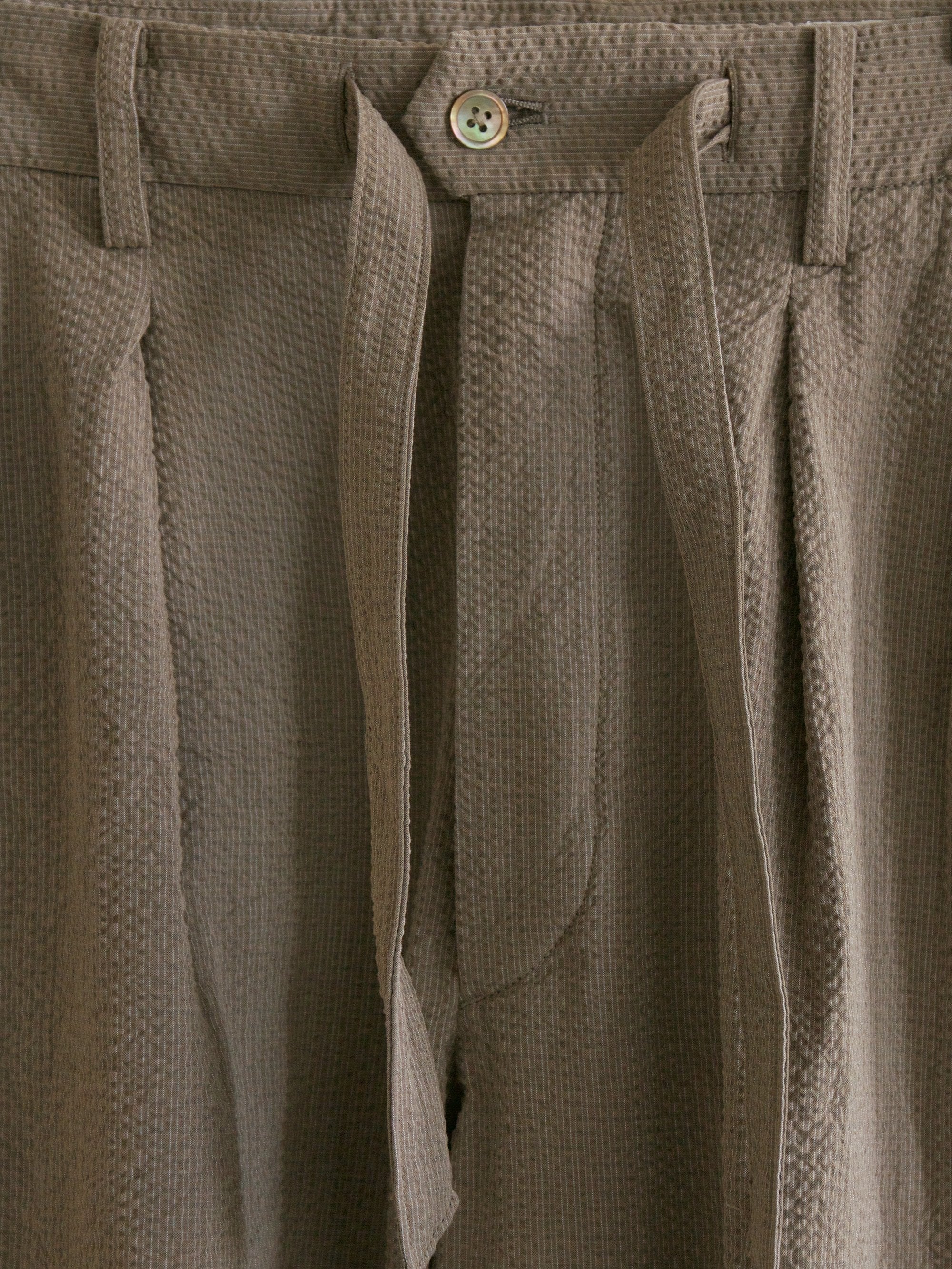 Namu Shop - Kaptain Sunshine Two Pleats Travel Trousers - Beige x Gray