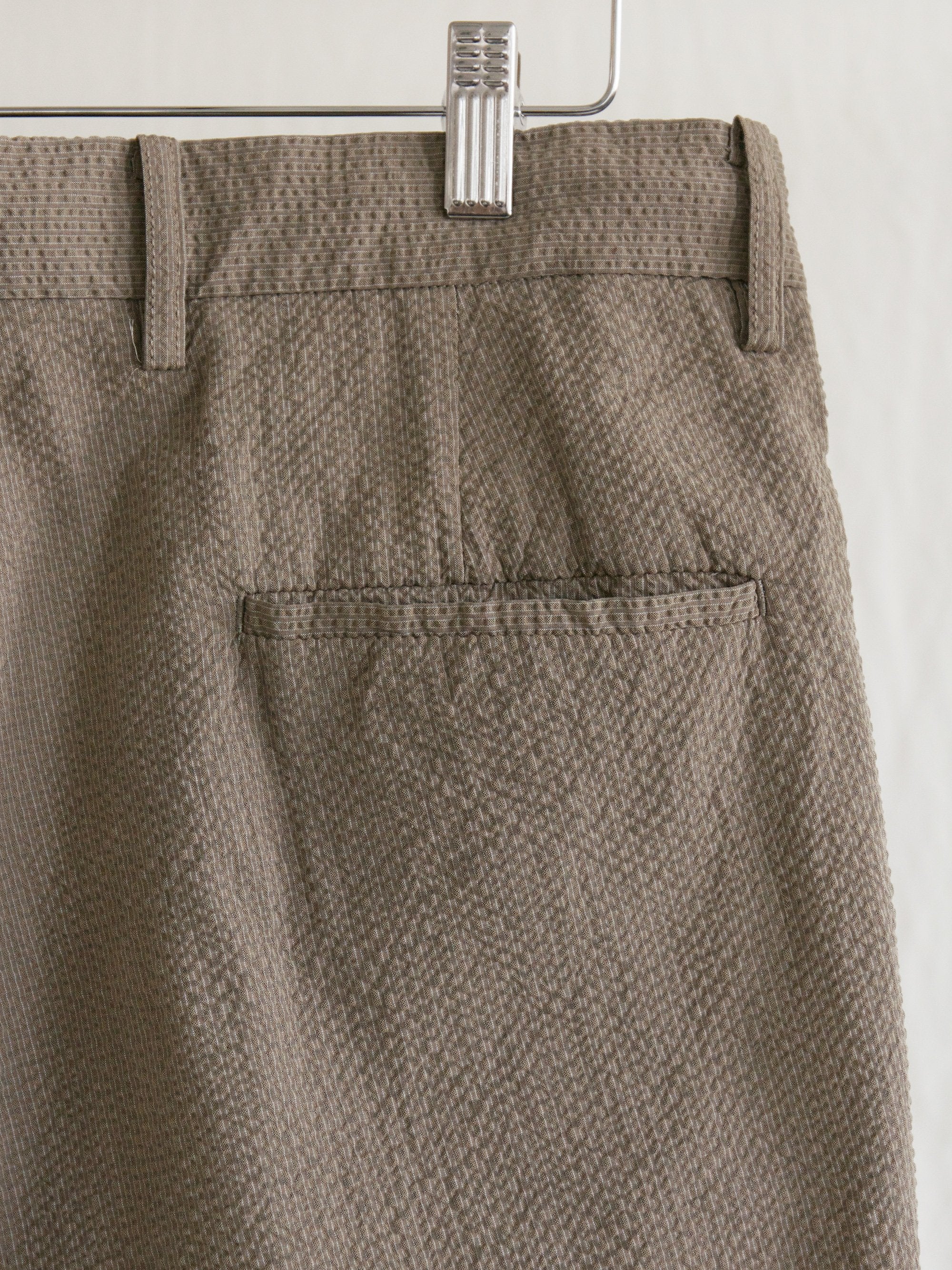 Namu Shop - Kaptain Sunshine Two Pleats Travel Trousers - Beige x Gray