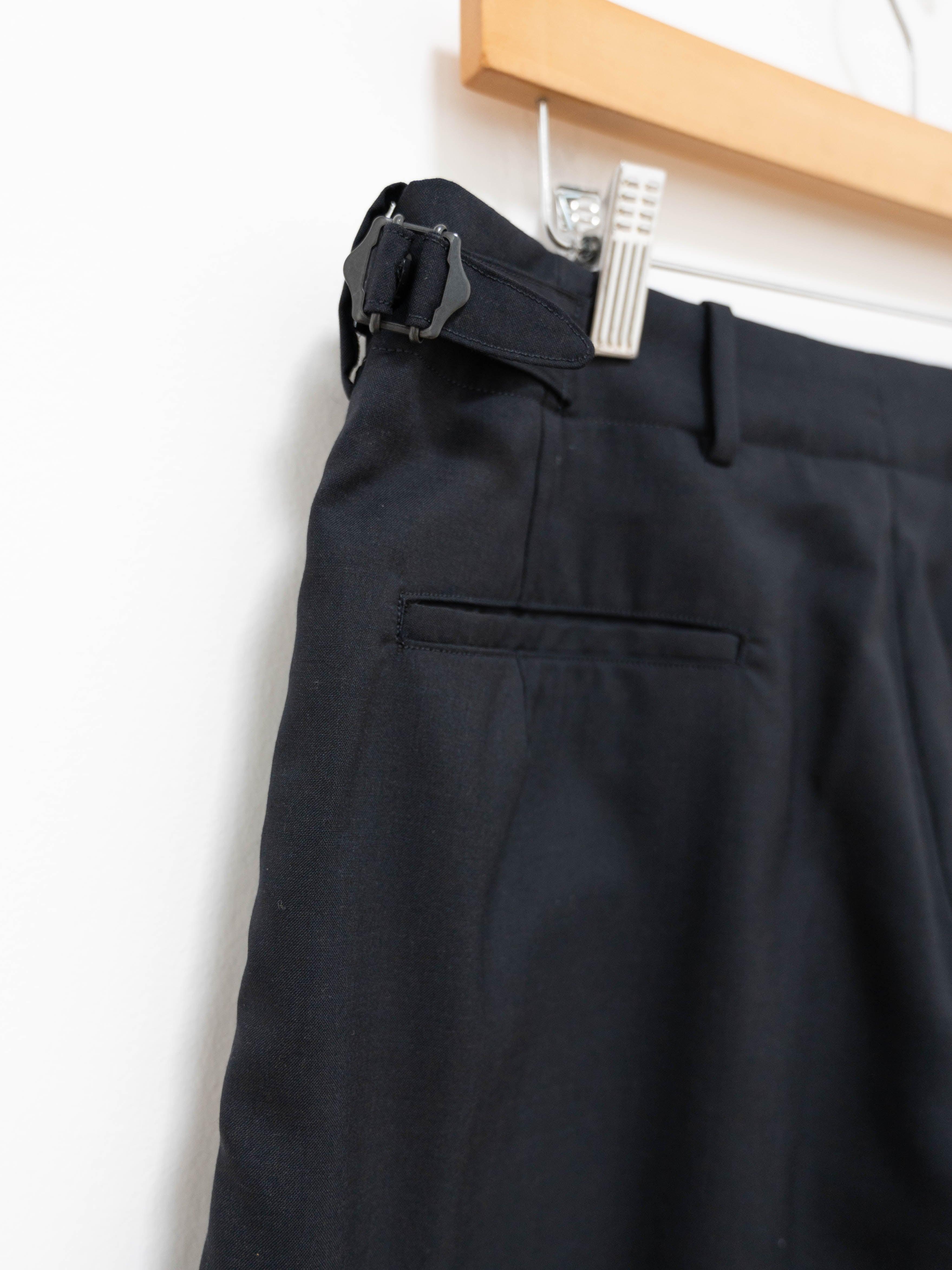 Namu Shop - Kaptain Sunshine Washable Fine Wool Side-Seamless Trouser - Navy
