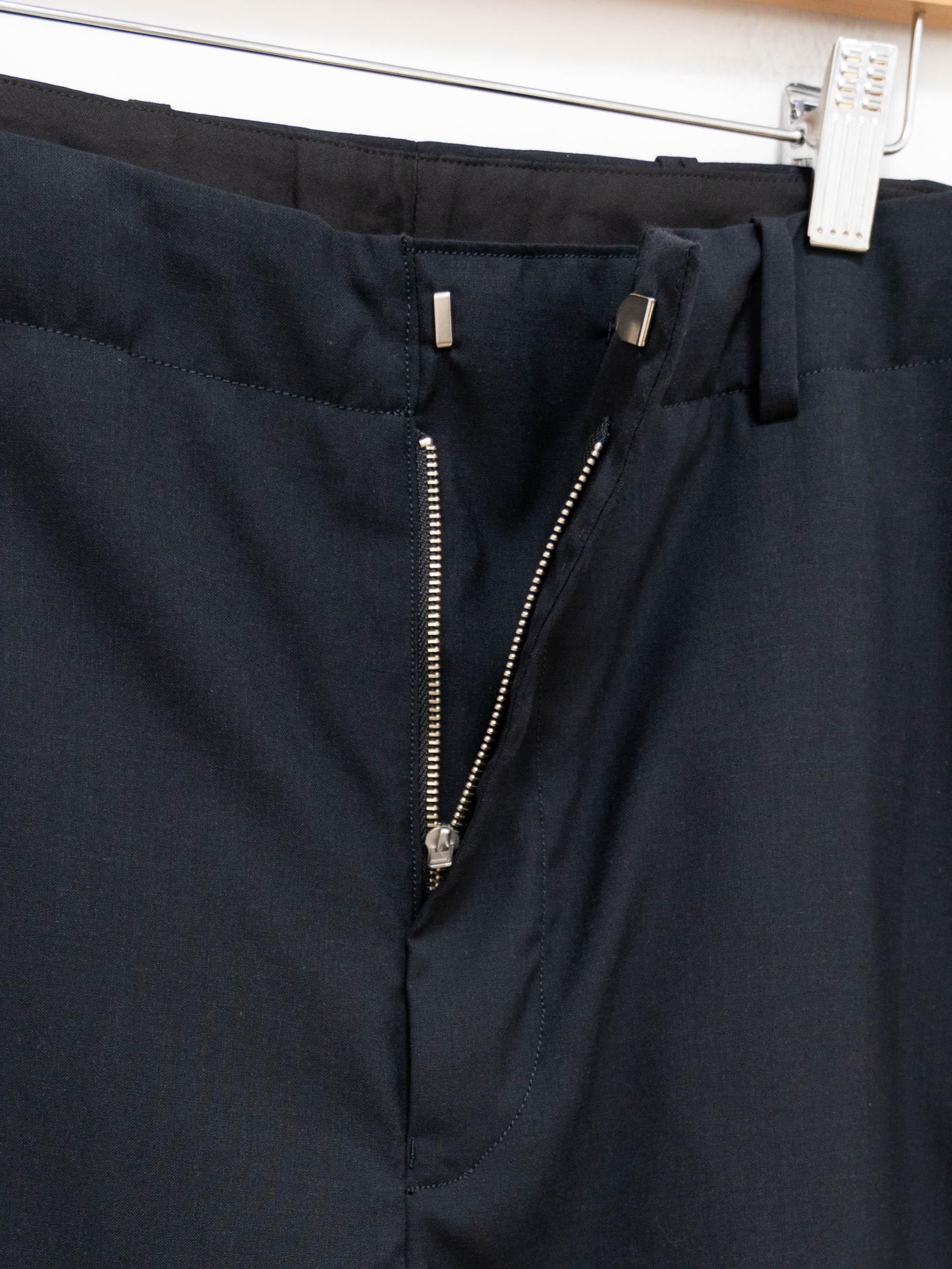 Namu Shop - Kaptain Sunshine Washable Fine Wool Side-Seamless Trouser - Navy