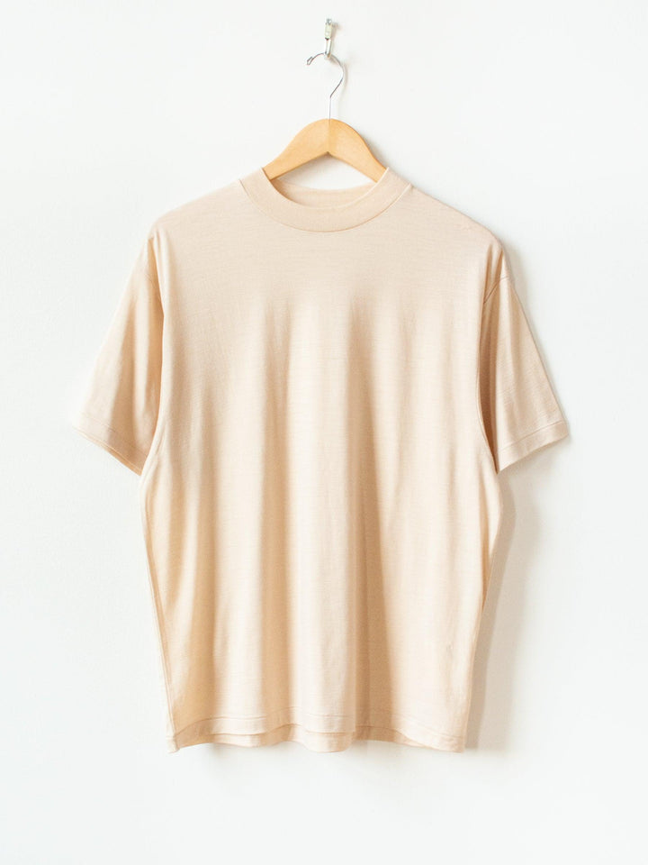 Namu Shop - Kaptain Sunshine Washable Merino Wool Crewneck Tee - Beige