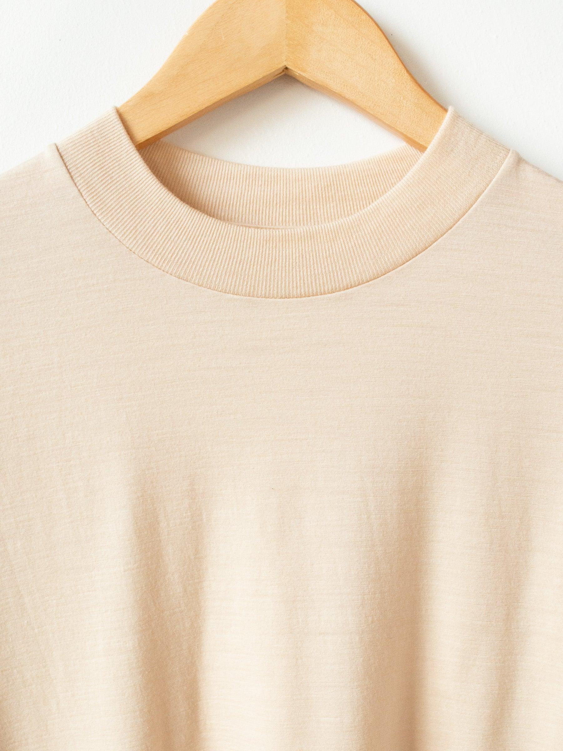 Namu Shop - Kaptain Sunshine Washable Merino Wool Crewneck Tee - Beige