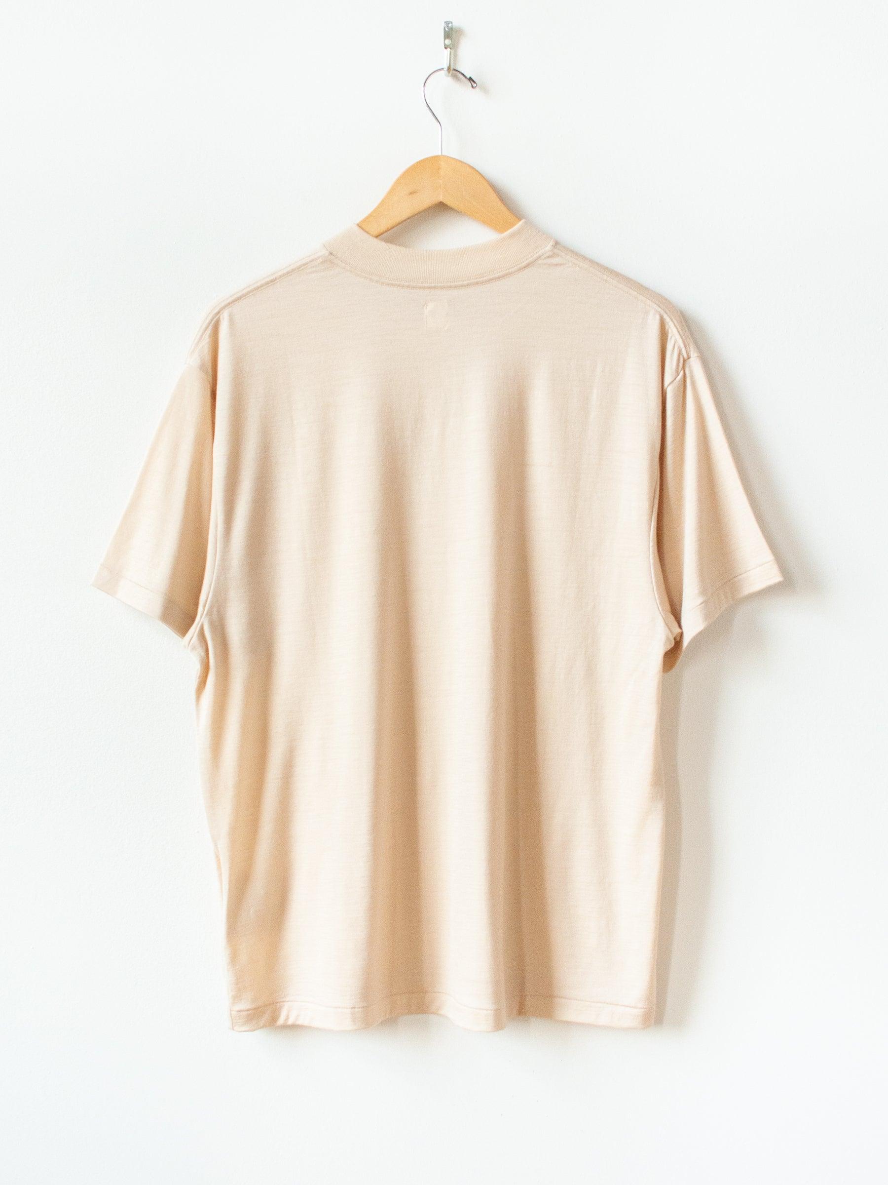 Namu Shop - Kaptain Sunshine Washable Merino Wool Crewneck Tee - Beige