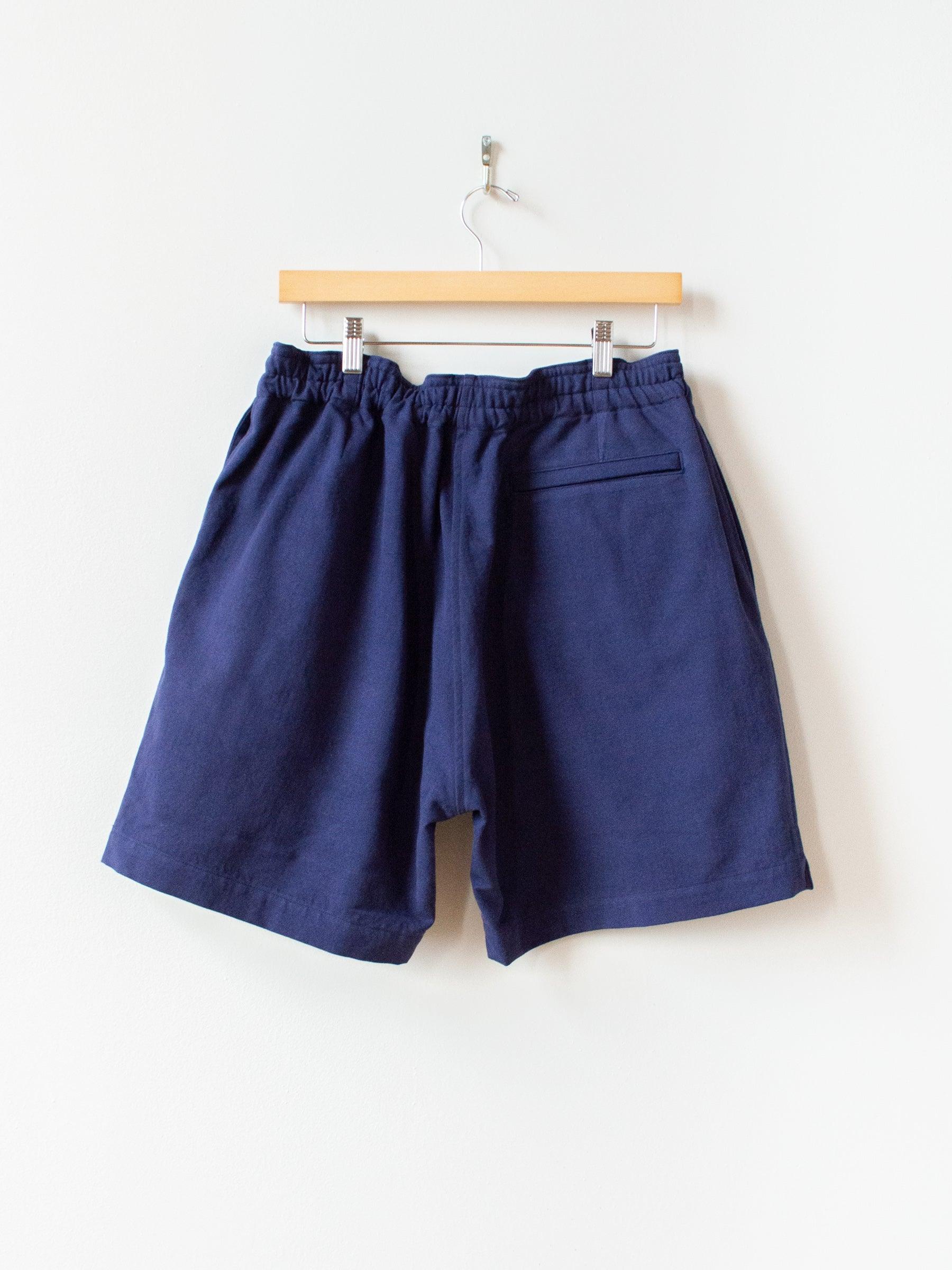 Namu Shop - Kaptain Sunshine Washed Co Linen Silk Herringbone Training Shorts - Blue