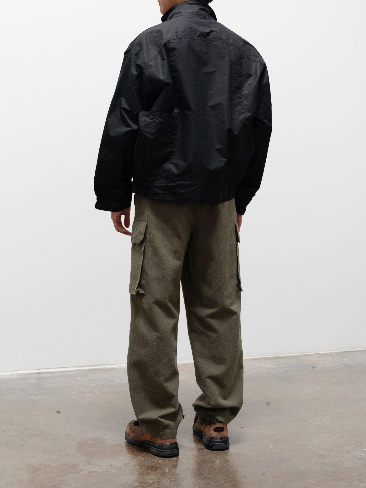 Namu Shop - Kaptain Sunshine Washed Co/Li/Silk Herringbone Fatigue Pants - Olive