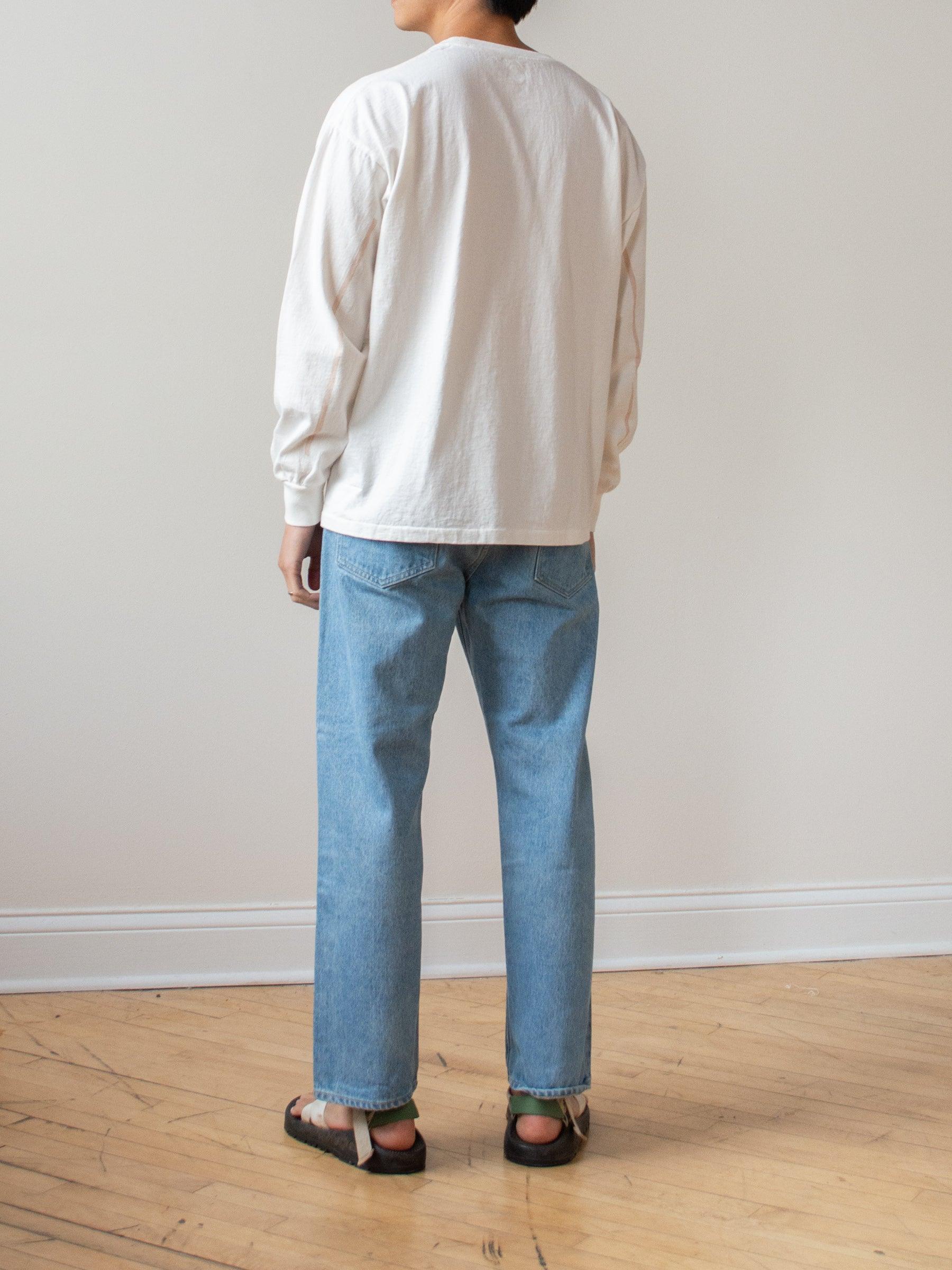 Namu Shop - Kaptain Sunshine West Coast LS Tee - White x Sand Line
