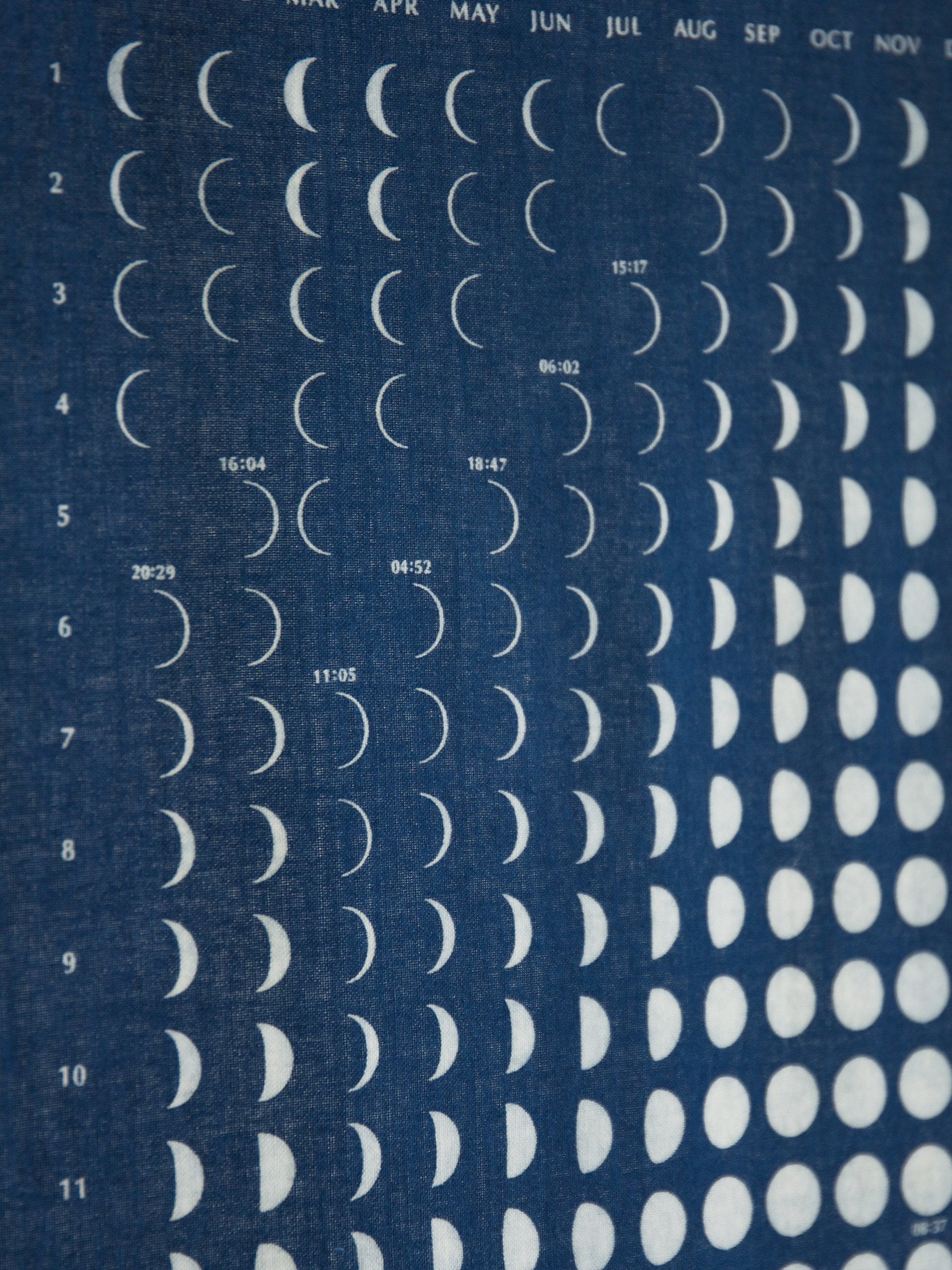 Namu Shop - Litmus Indigo-dyed Moon Calendar