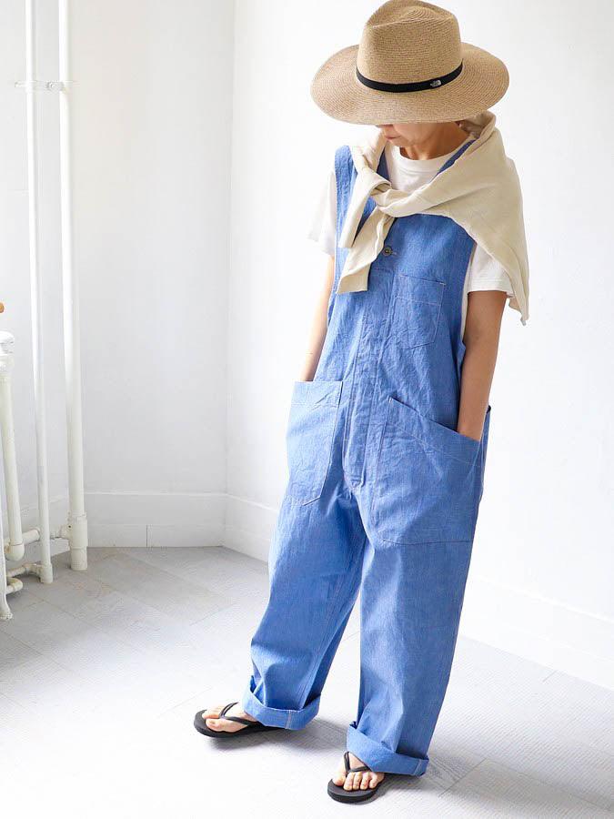 Namu Shop - Maillot Dungaree Overalls - Light Indigo