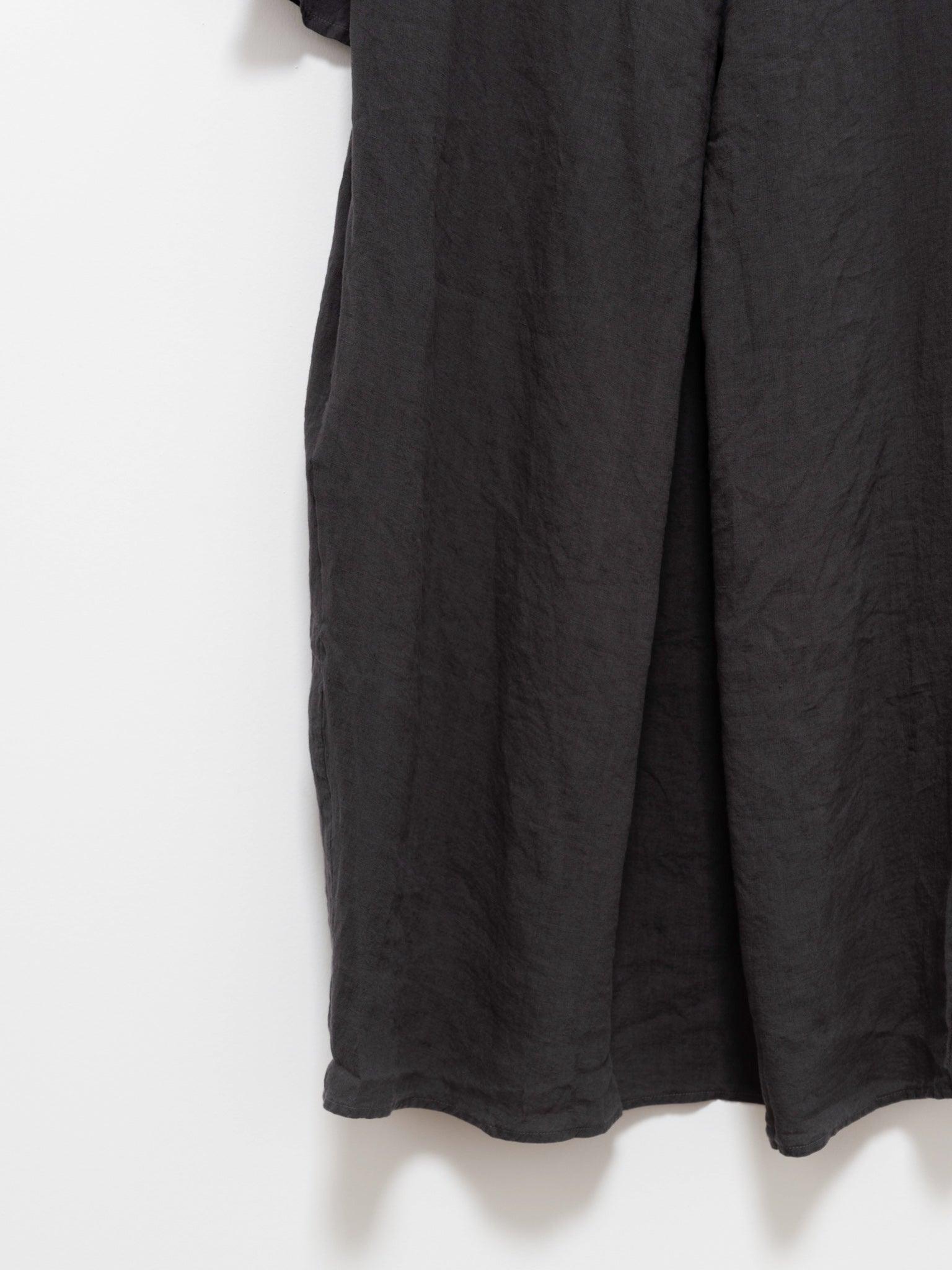 Namu Shop - Maillot Linen Back Tuck Dress - Smoke Gray