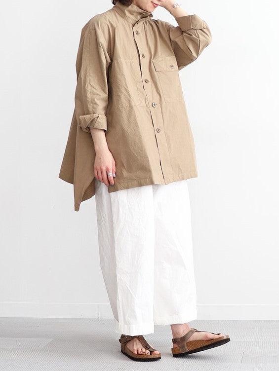 Namu Shop - Maillot Mature Rub Cotton Long Work Shirt - Khaki