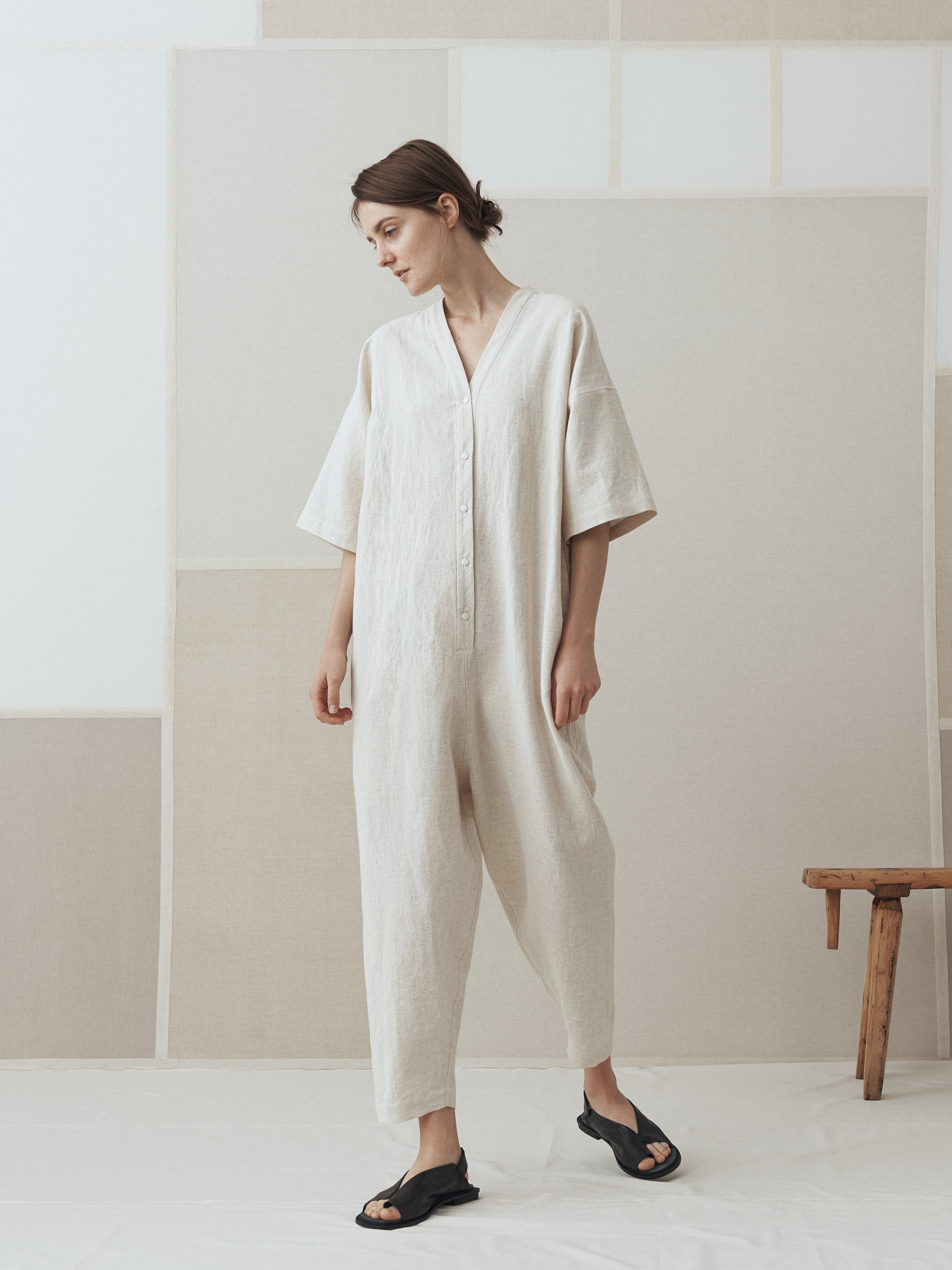 Namu Shop - muku Li / Co Jumpsuit in Beige