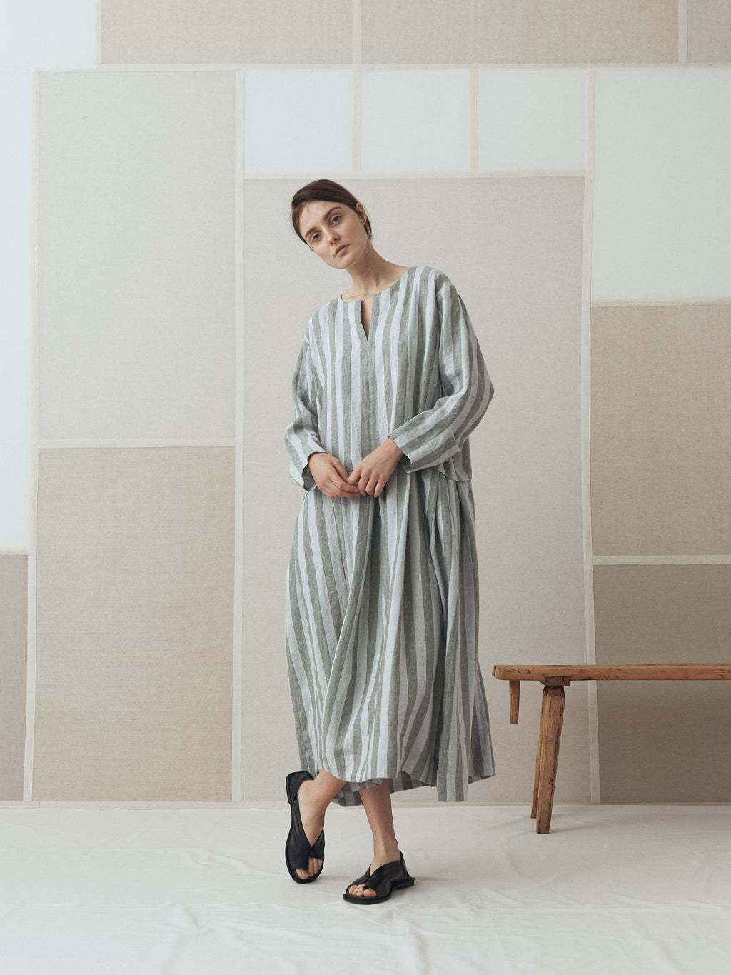 Namu Shop - muku Striped Linen Dress