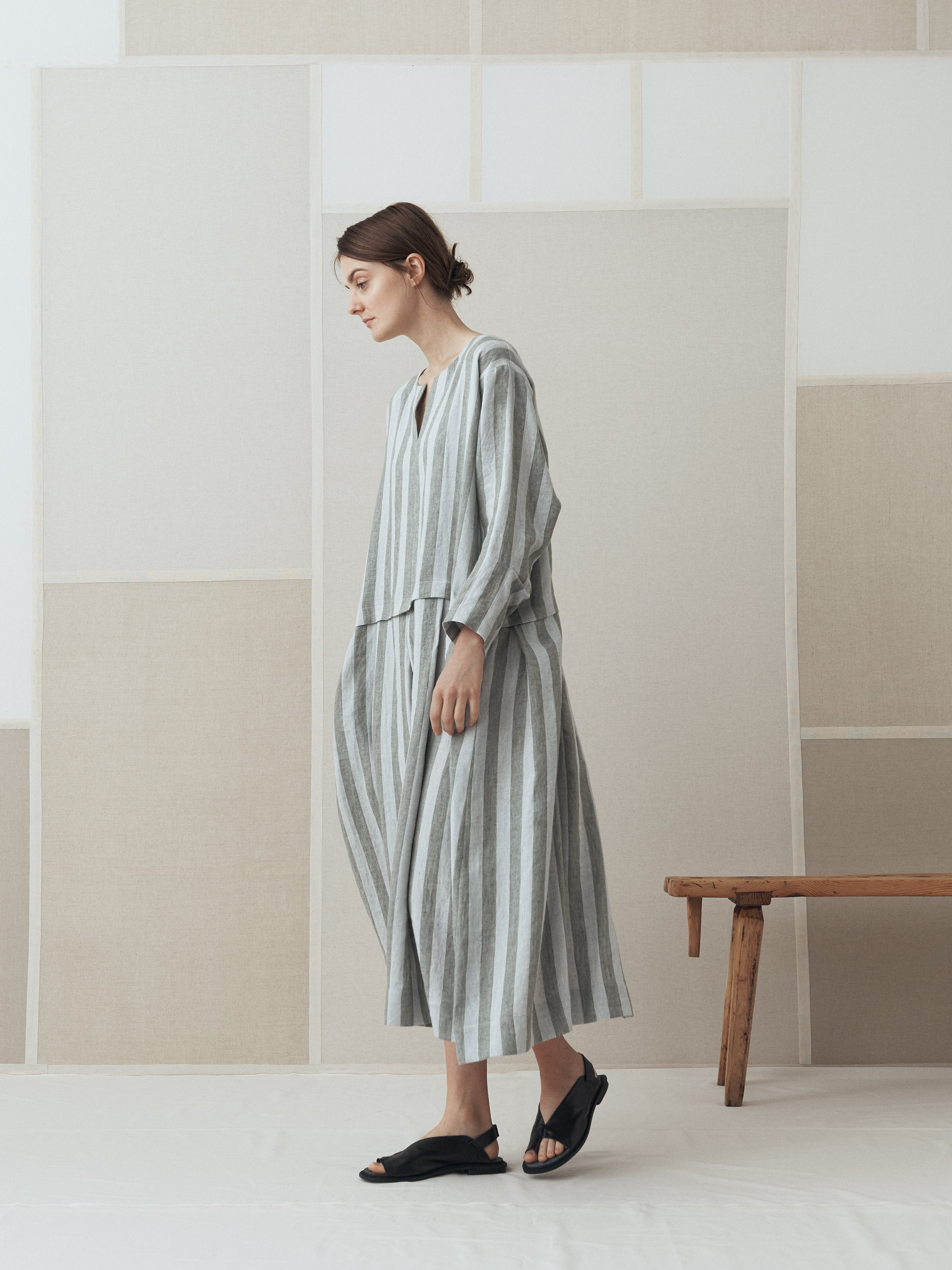 Namu Shop - muku Striped Linen Dress