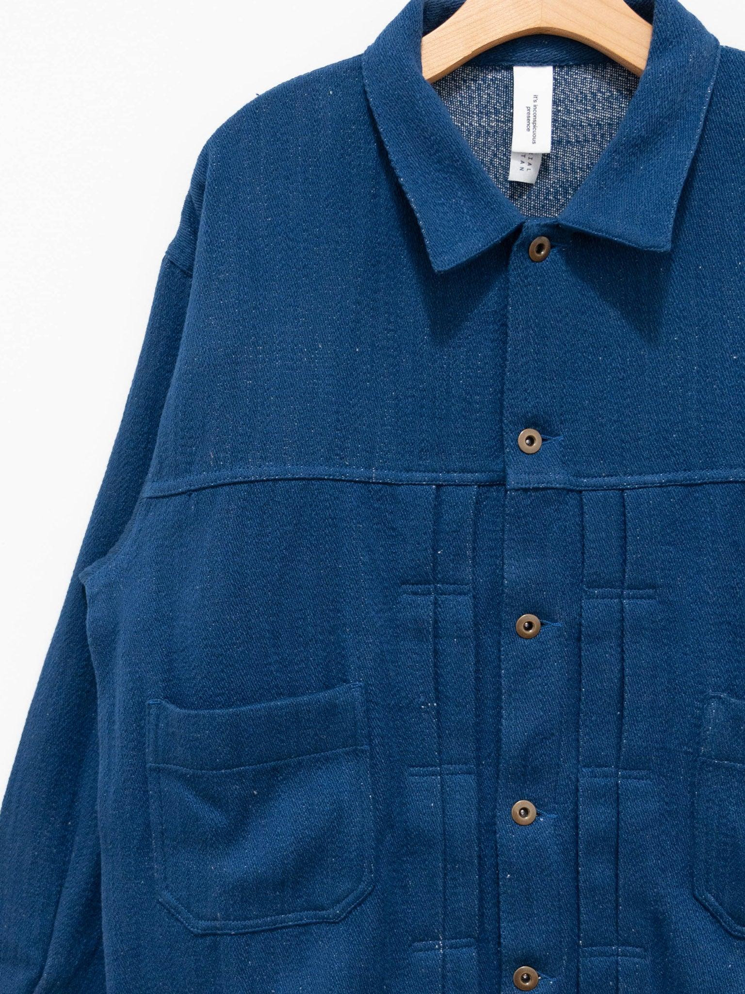 Namu Shop - Niche Handwoven Denim G-Jacket - Blue