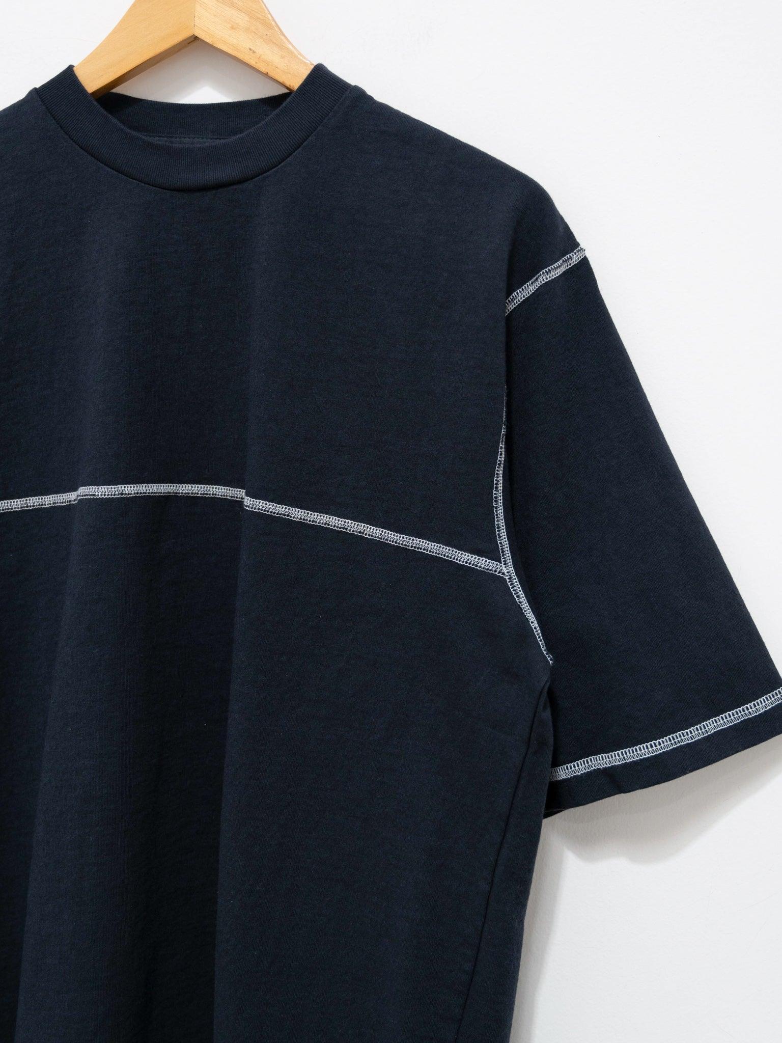 Namu Shop - paa Half Sleeve Flatlock Tee - Dark Navy