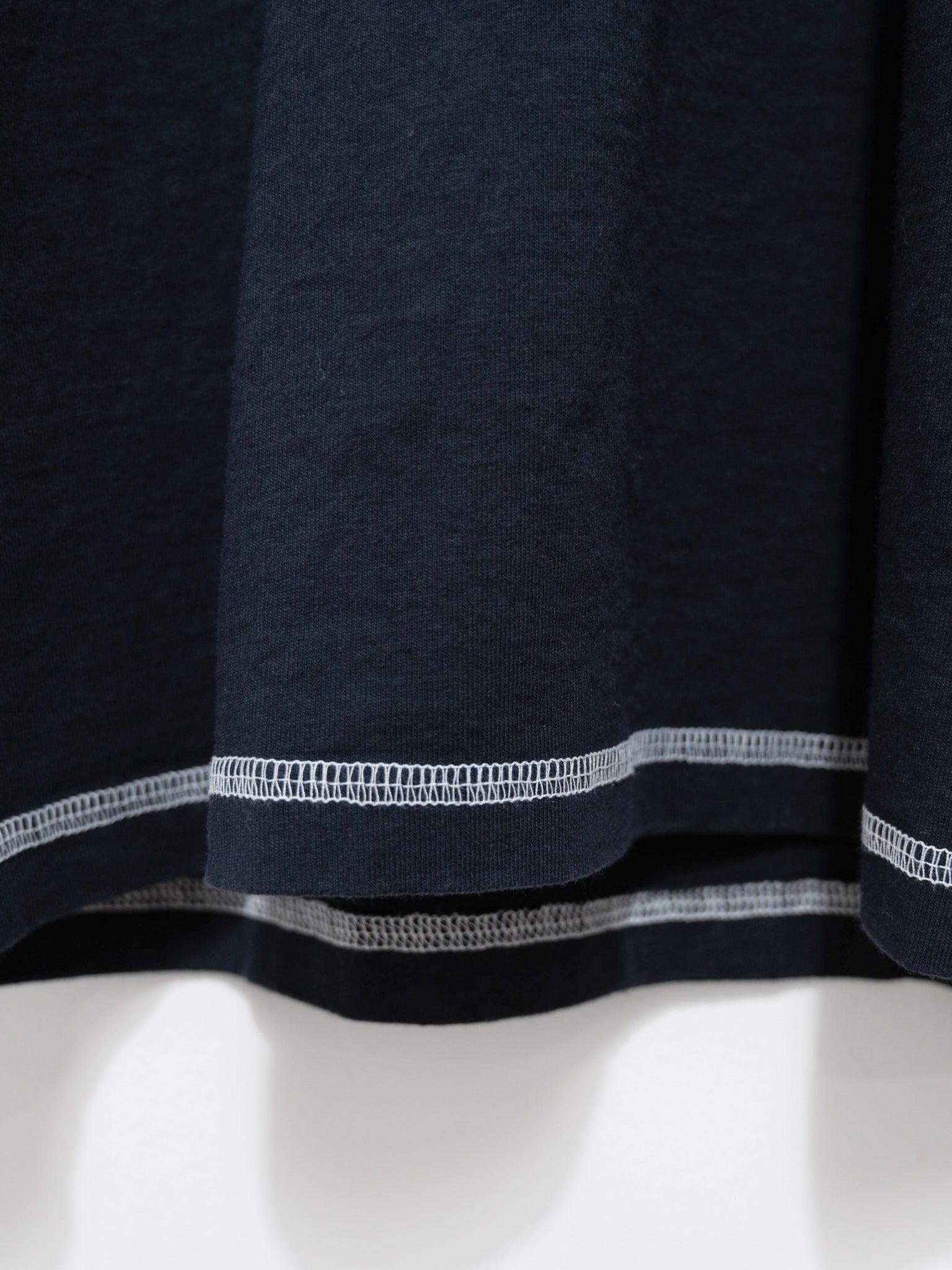 Namu Shop - paa Half Sleeve Flatlock Tee - Dark Navy