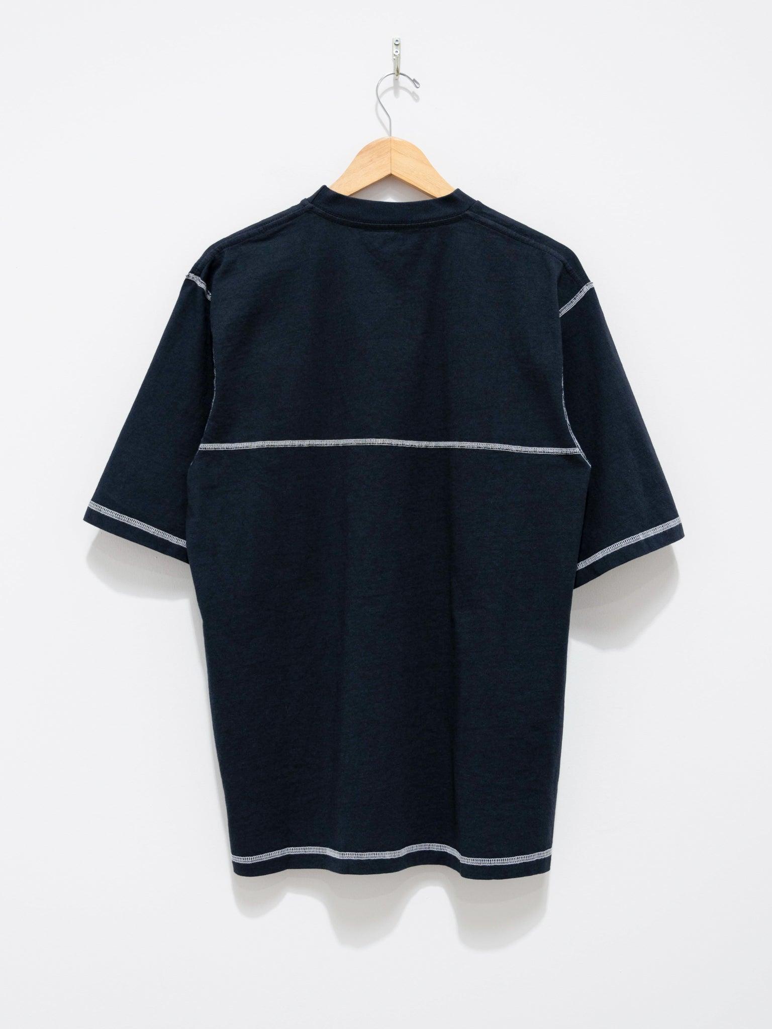 Namu Shop - paa Half Sleeve Flatlock Tee - Dark Navy