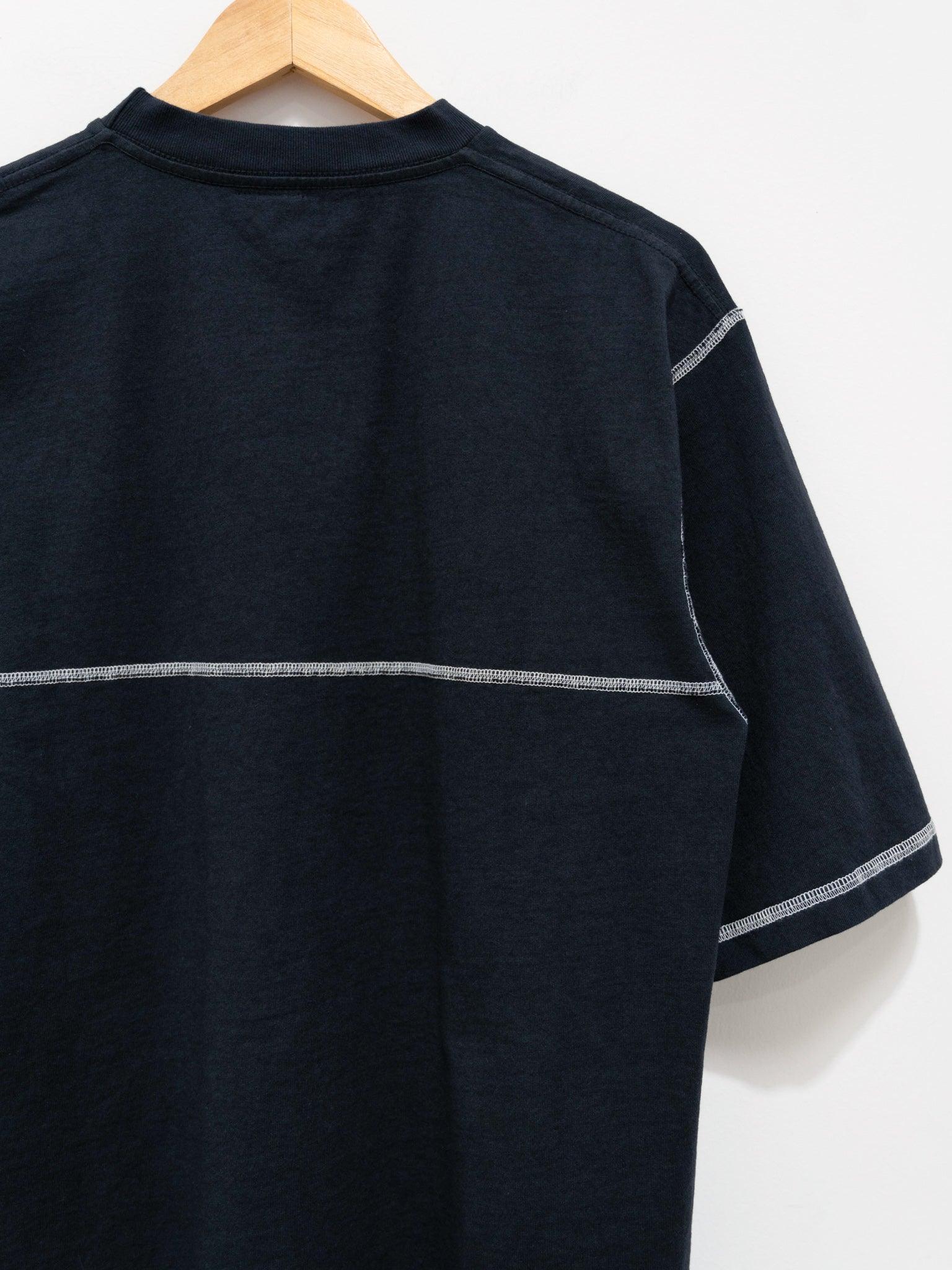 Namu Shop - paa Half Sleeve Flatlock Tee - Dark Navy