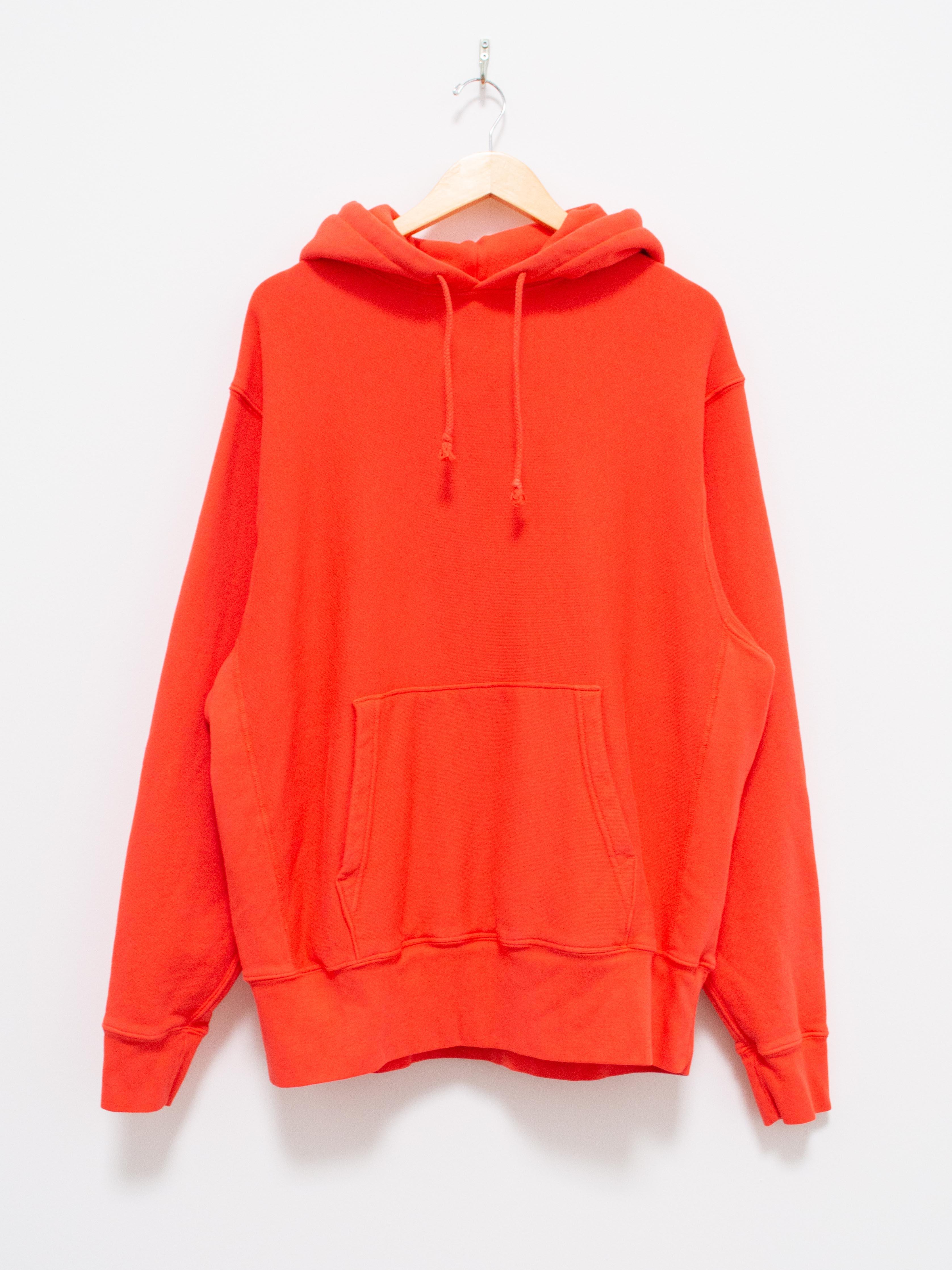 Namu Shop - paa Hooded Pullover Sweatshirt - Red Orange