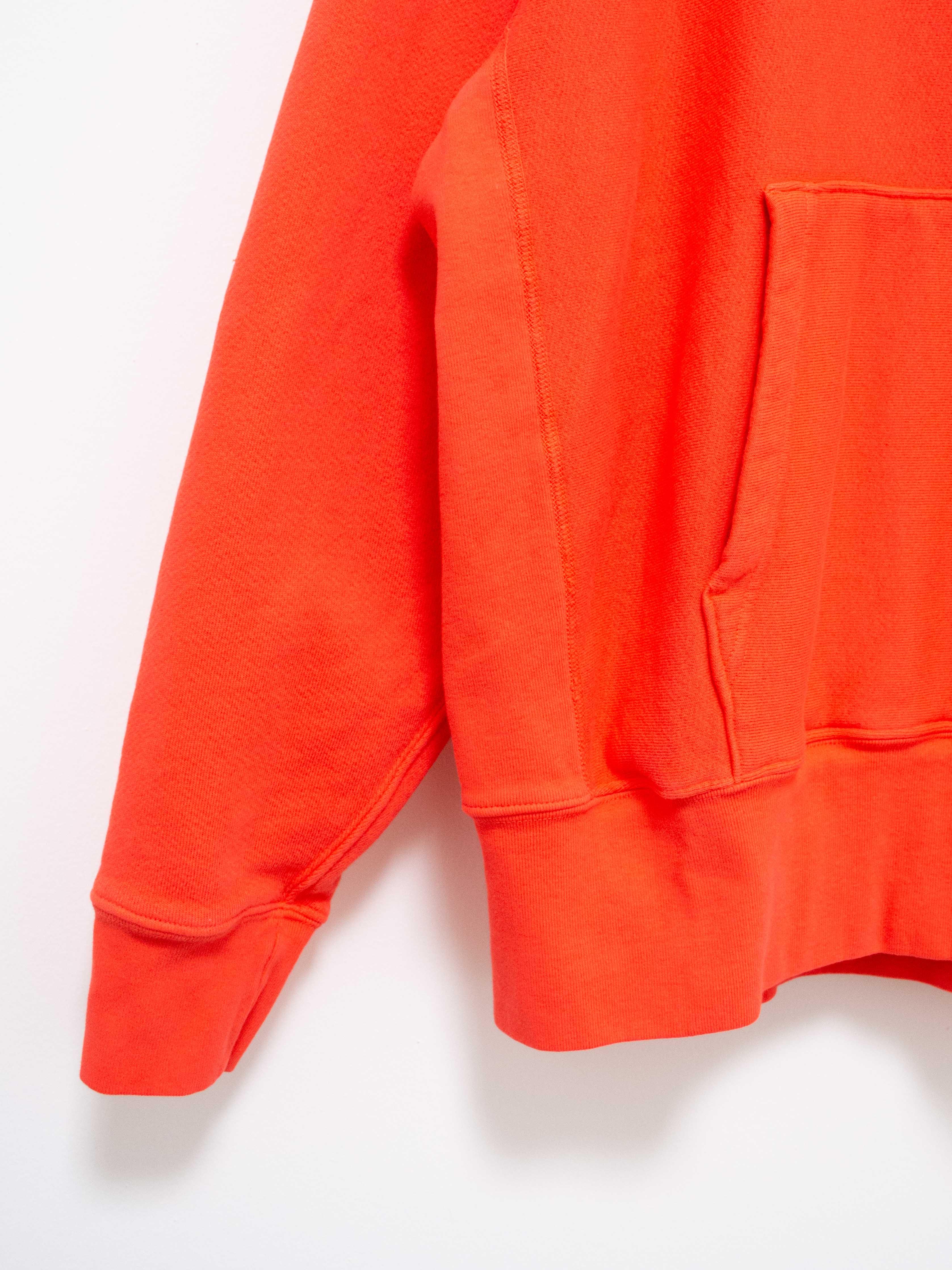 Namu Shop - paa Hooded Pullover Sweatshirt - Red Orange