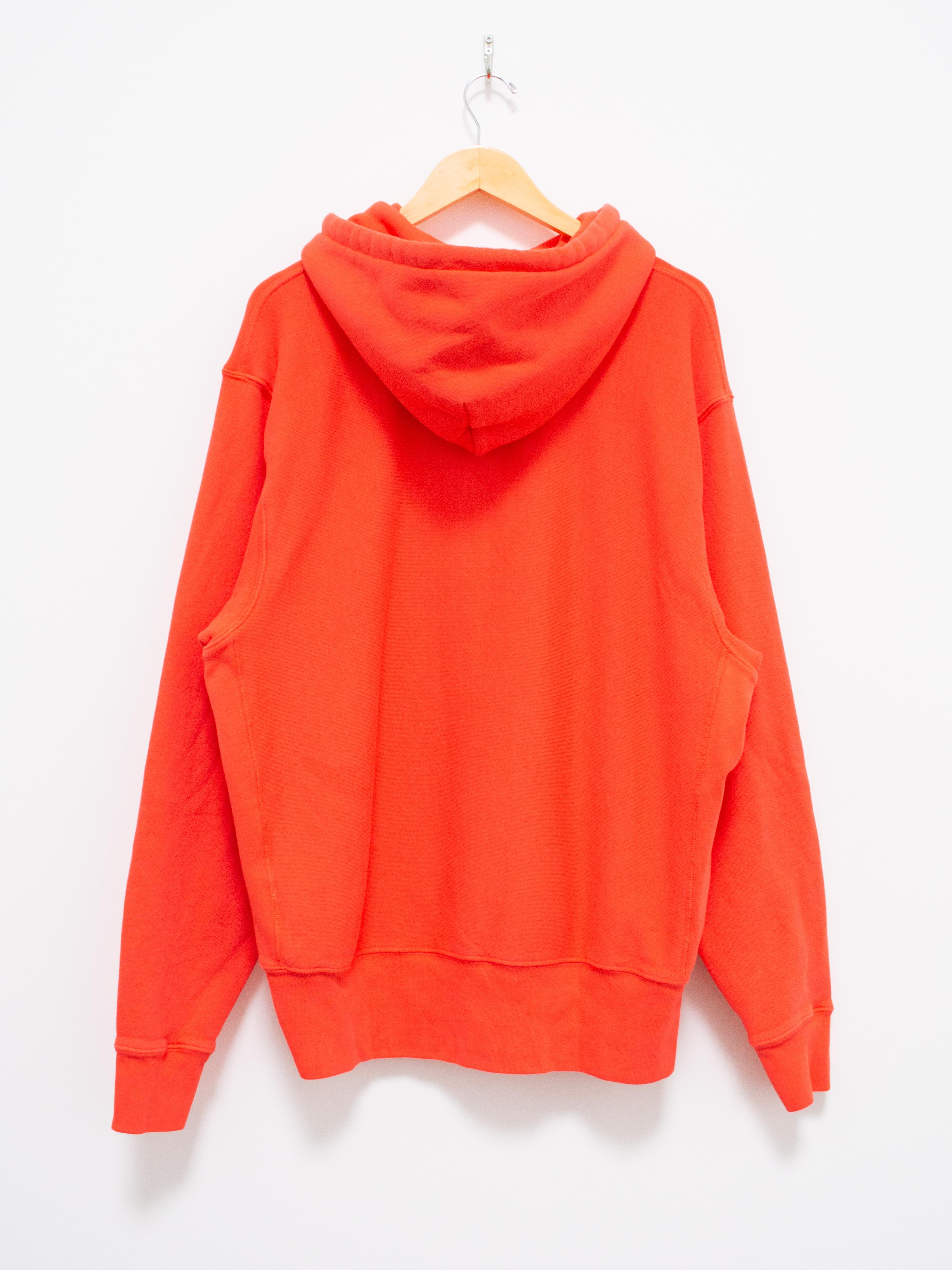 Namu Shop - paa Hooded Pullover Sweatshirt - Red Orange