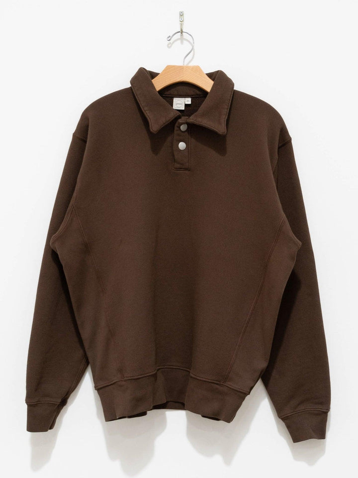 Namu Shop - paa LS Polo Sweatshirt Two - Coffee