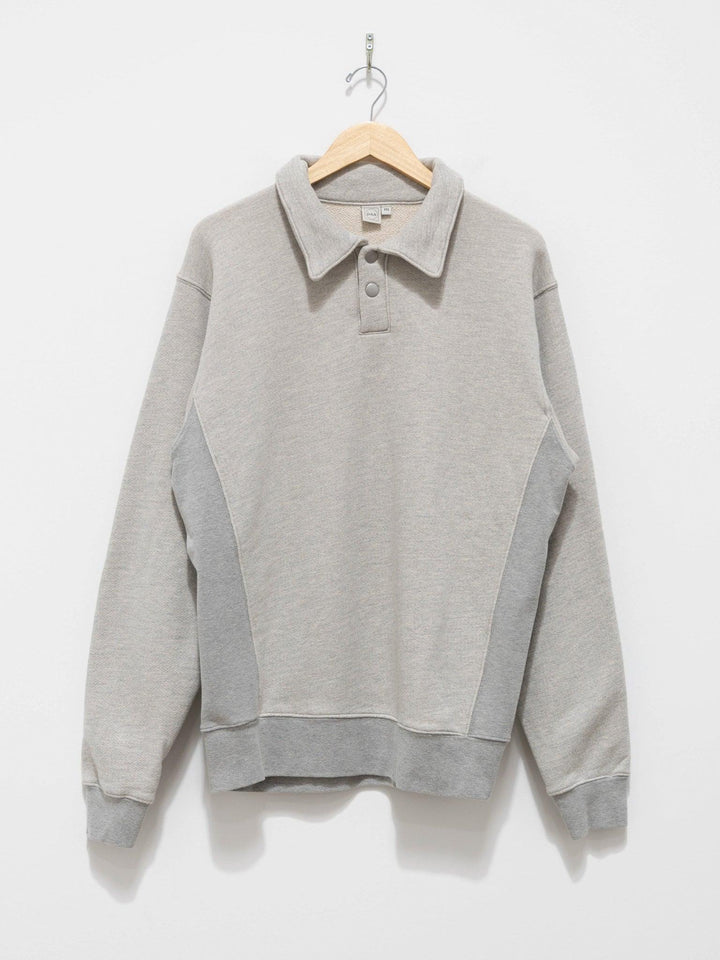Namu Shop - paa LS Polo Sweatshirt Two - Heather Gray