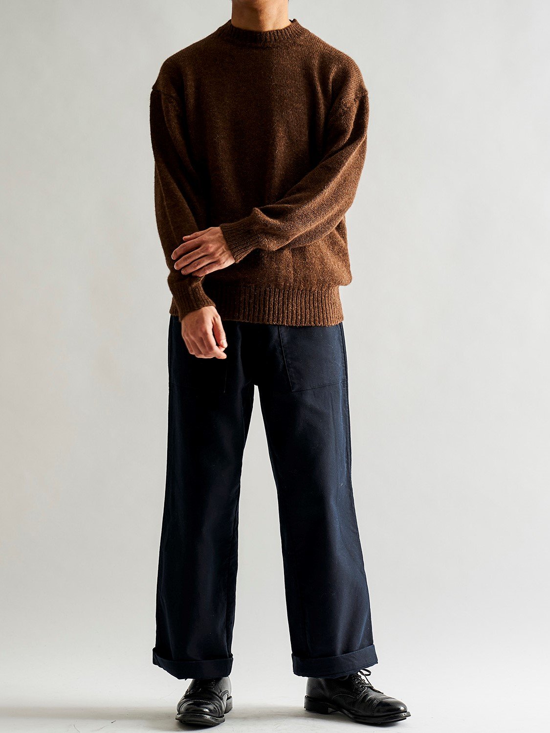 Namu Shop - Phlannel Baby Alpaca Crewneck Knit - Walnut