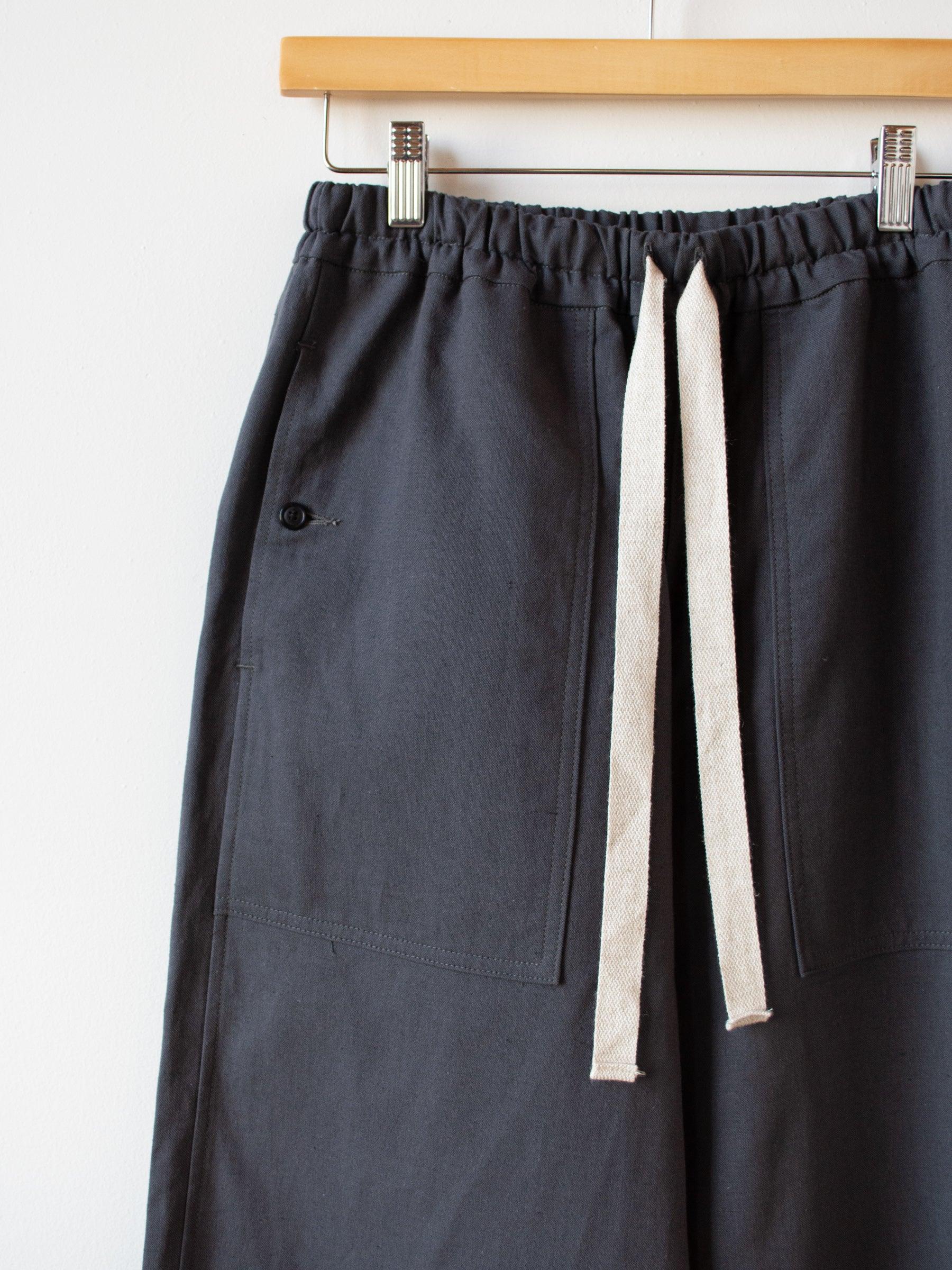 Namu Shop - Phlannel Cotton Linen Canvas Easy Trousers - Deep Gray