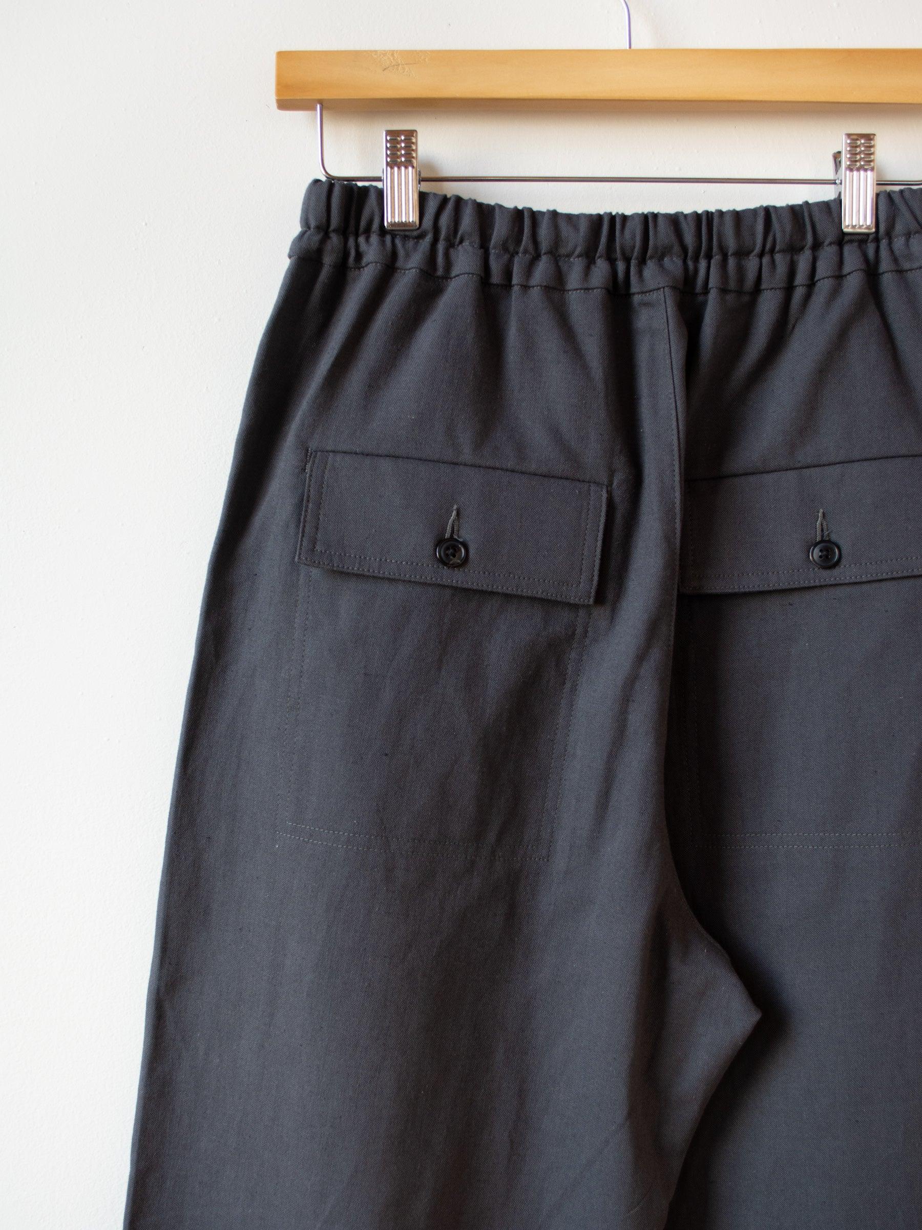 Namu Shop - Phlannel Cotton Linen Canvas Easy Trousers - Deep Gray