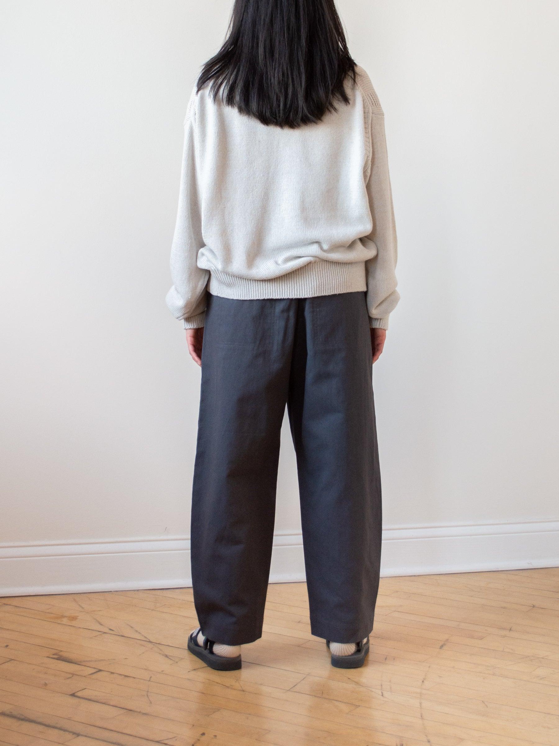 Namu Shop - Phlannel Cotton Linen Guernsey Cardigan - Light Gray Mix