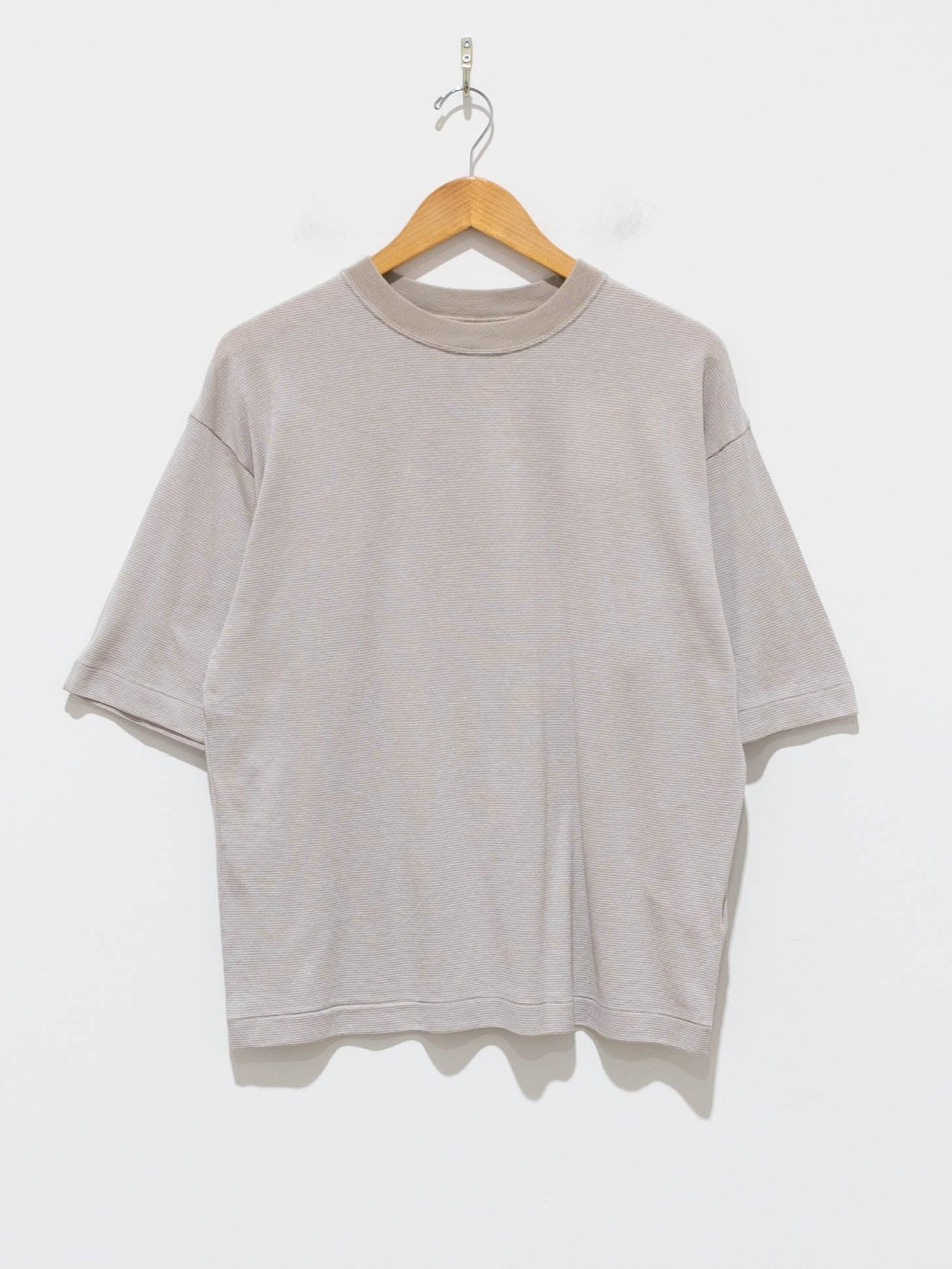 Namu Shop - Phlannel Cotton Linen Links Border T-Shirt (Women's) - Beige