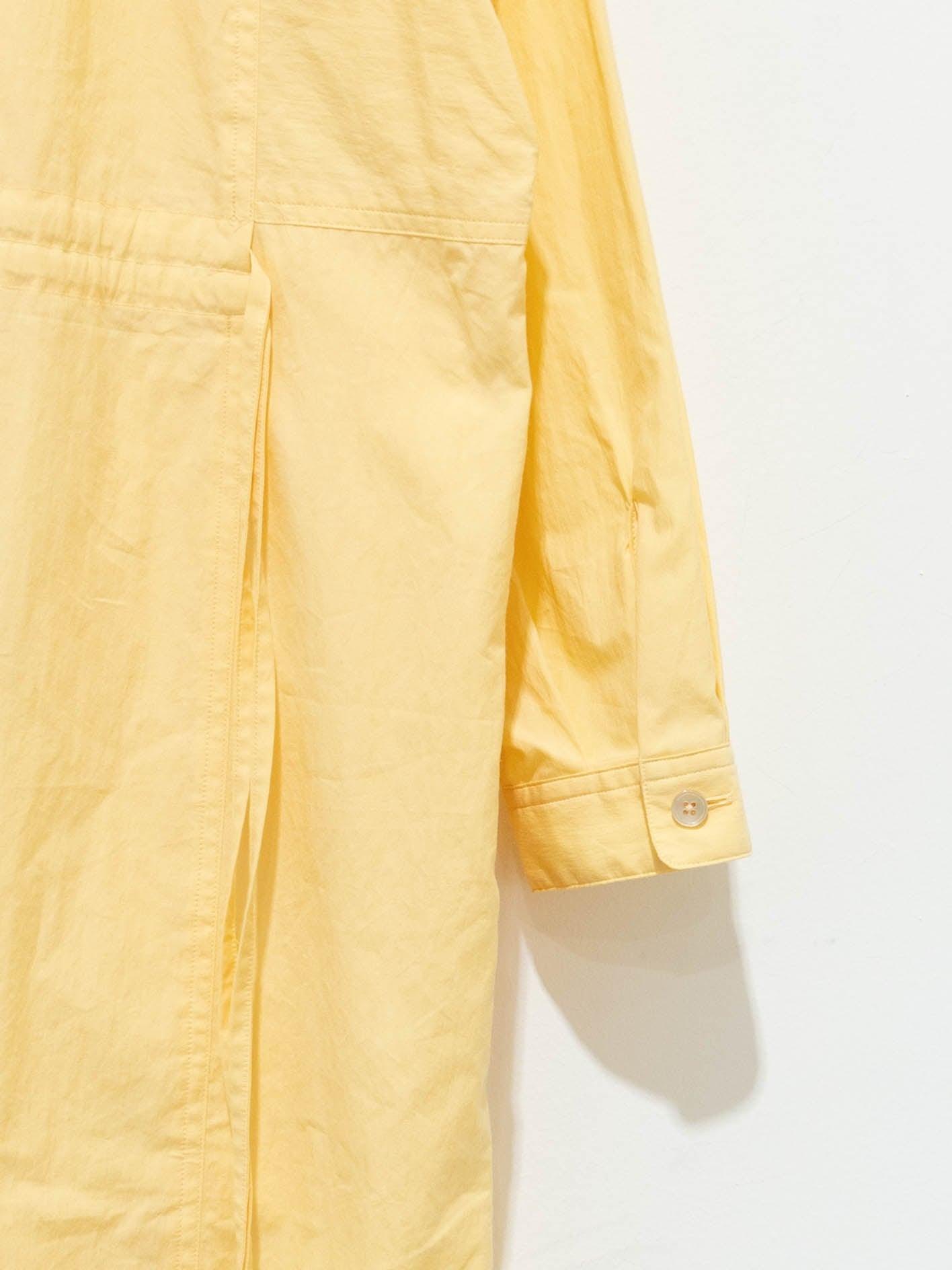 Namu Shop - Phlannel Cotton Paper Cloth Shirt Dress - Pale Yellow