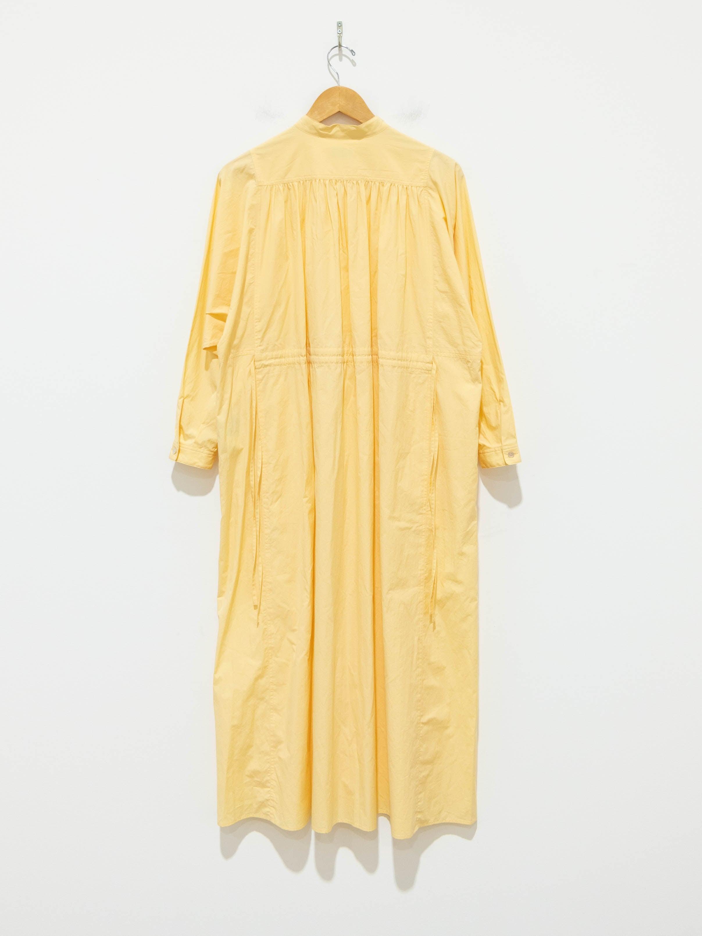 Namu Shop - Phlannel Cotton Paper Cloth Shirt Dress - Pale Yellow