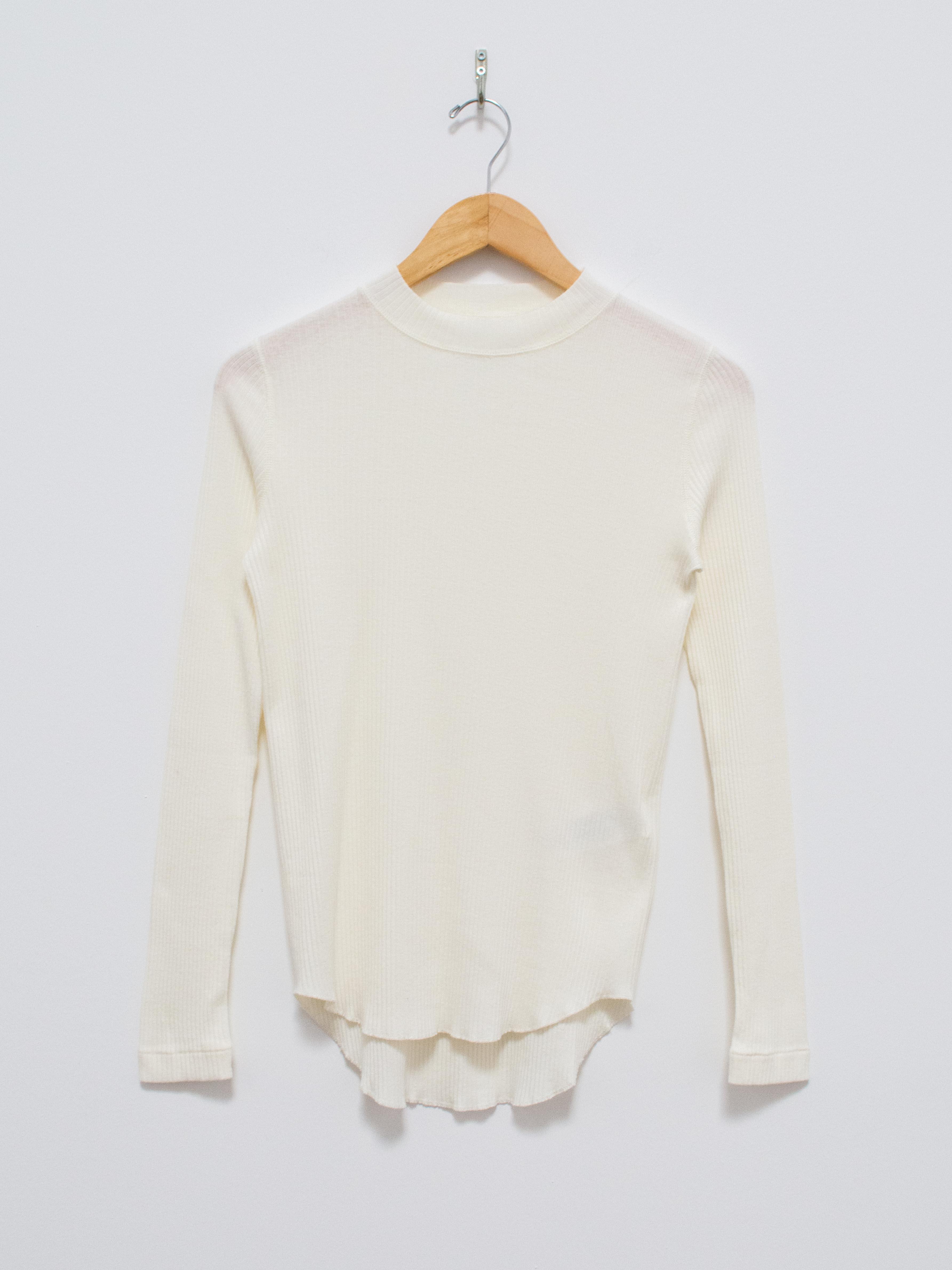 Namu Shop - Phlannel Cotton Silk Rib Crewneck Tee - Ivory