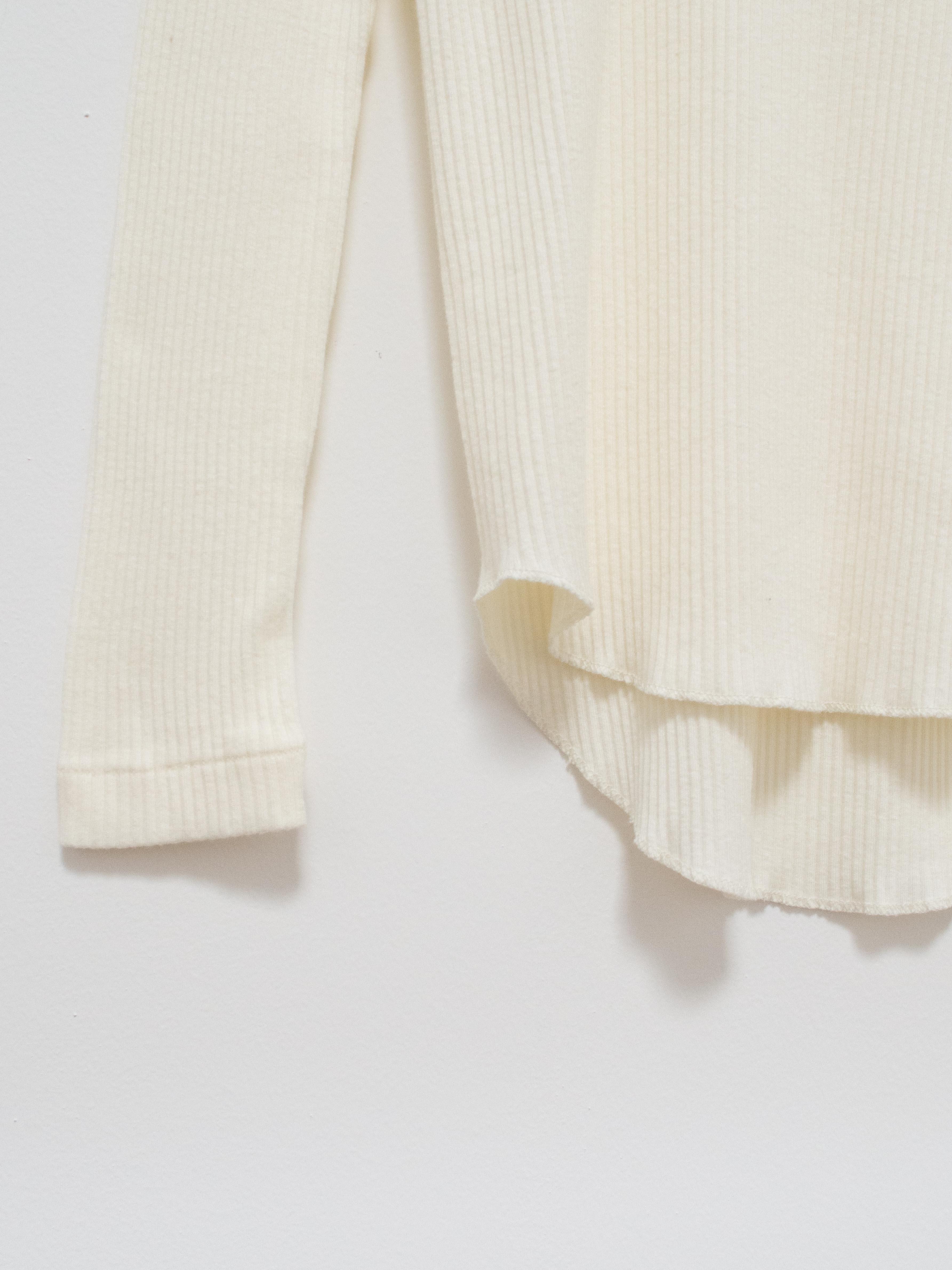 Namu Shop - Phlannel Cotton Silk Rib Crewneck Tee - Ivory