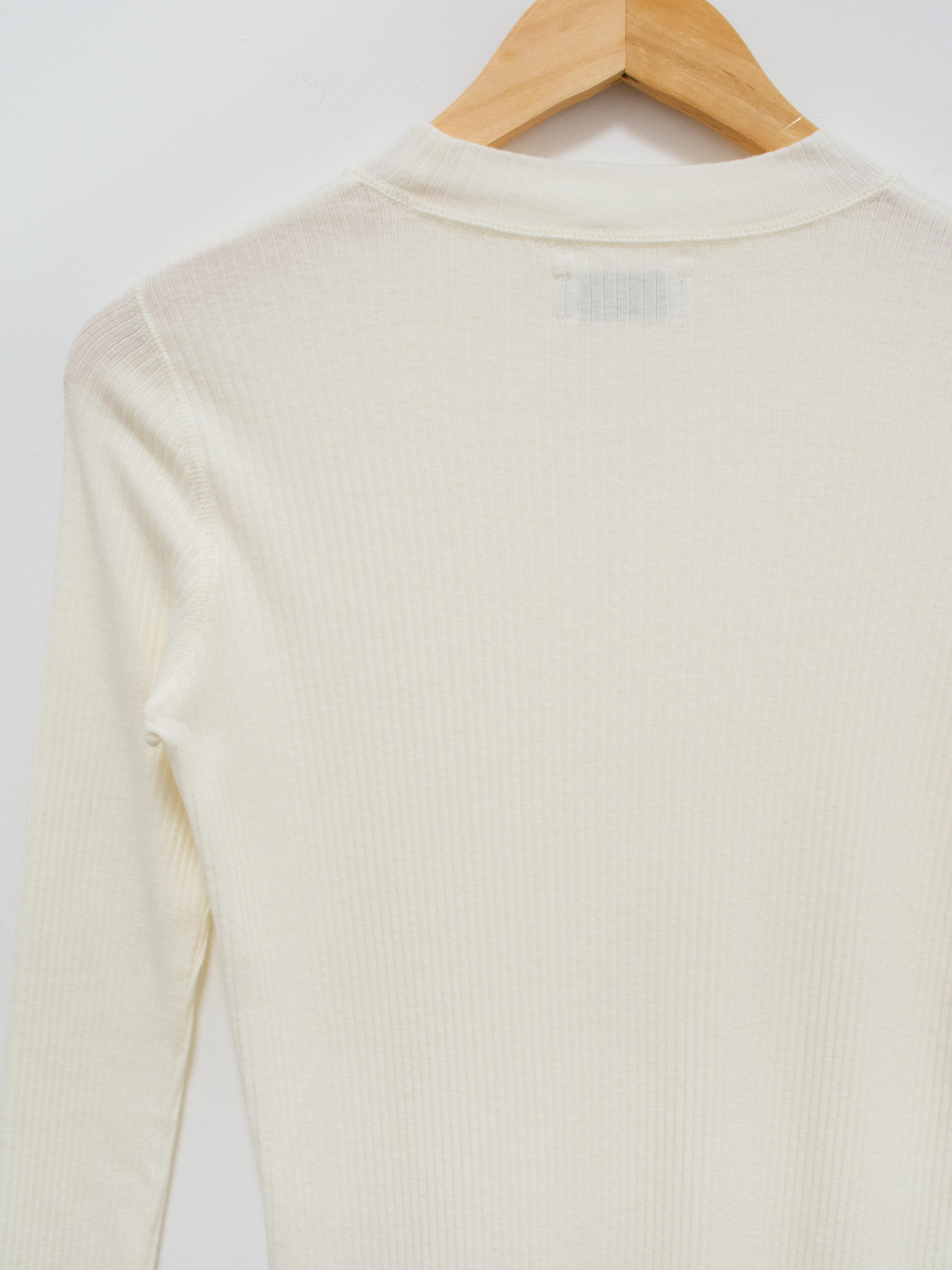 Namu Shop - Phlannel Cotton Silk Rib Crewneck Tee - Ivory