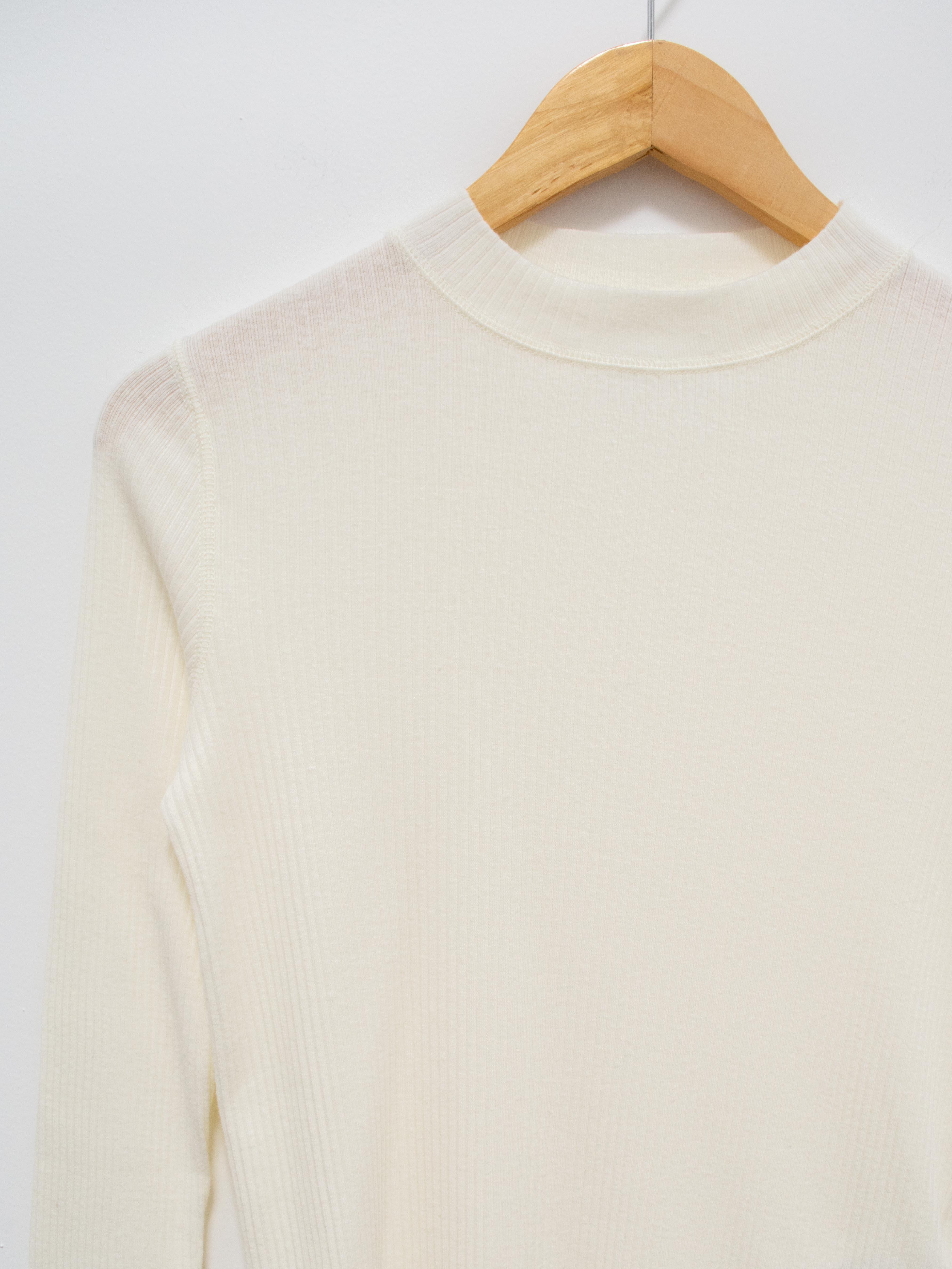 Namu Shop - Phlannel Cotton Silk Rib Crewneck Tee - Ivory