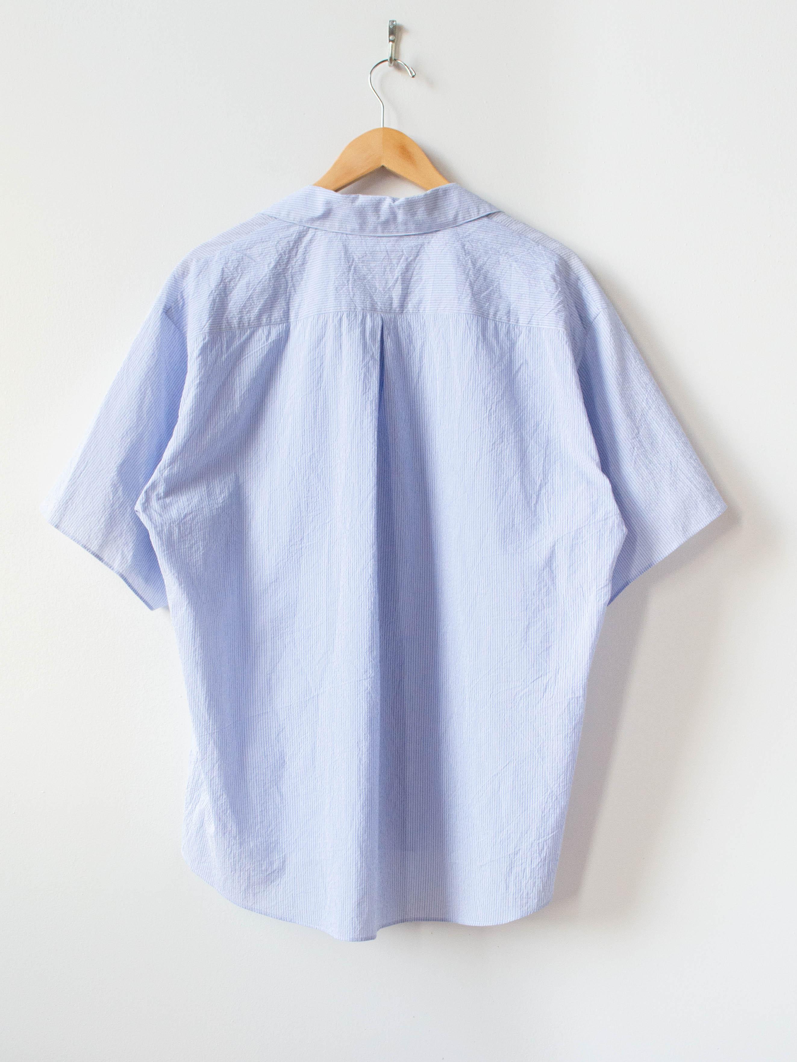 Namu Shop - Phlannel Finx Cotton Cordlane Skipper Collar Shirt - Blue Stripe