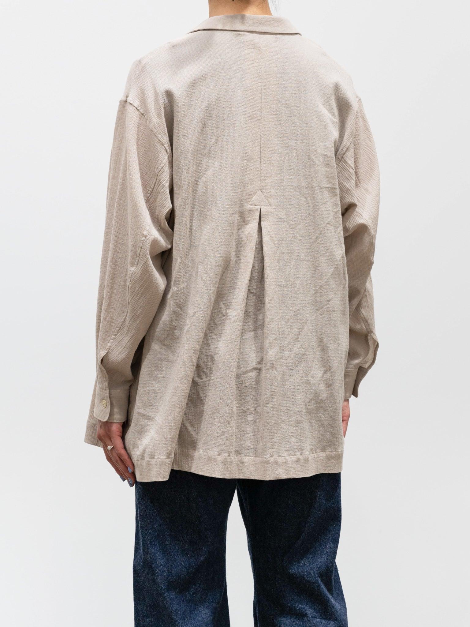 Namu Shop - Phlannel Hard Twist Cotton Light Duster Jacket - Pale Beige