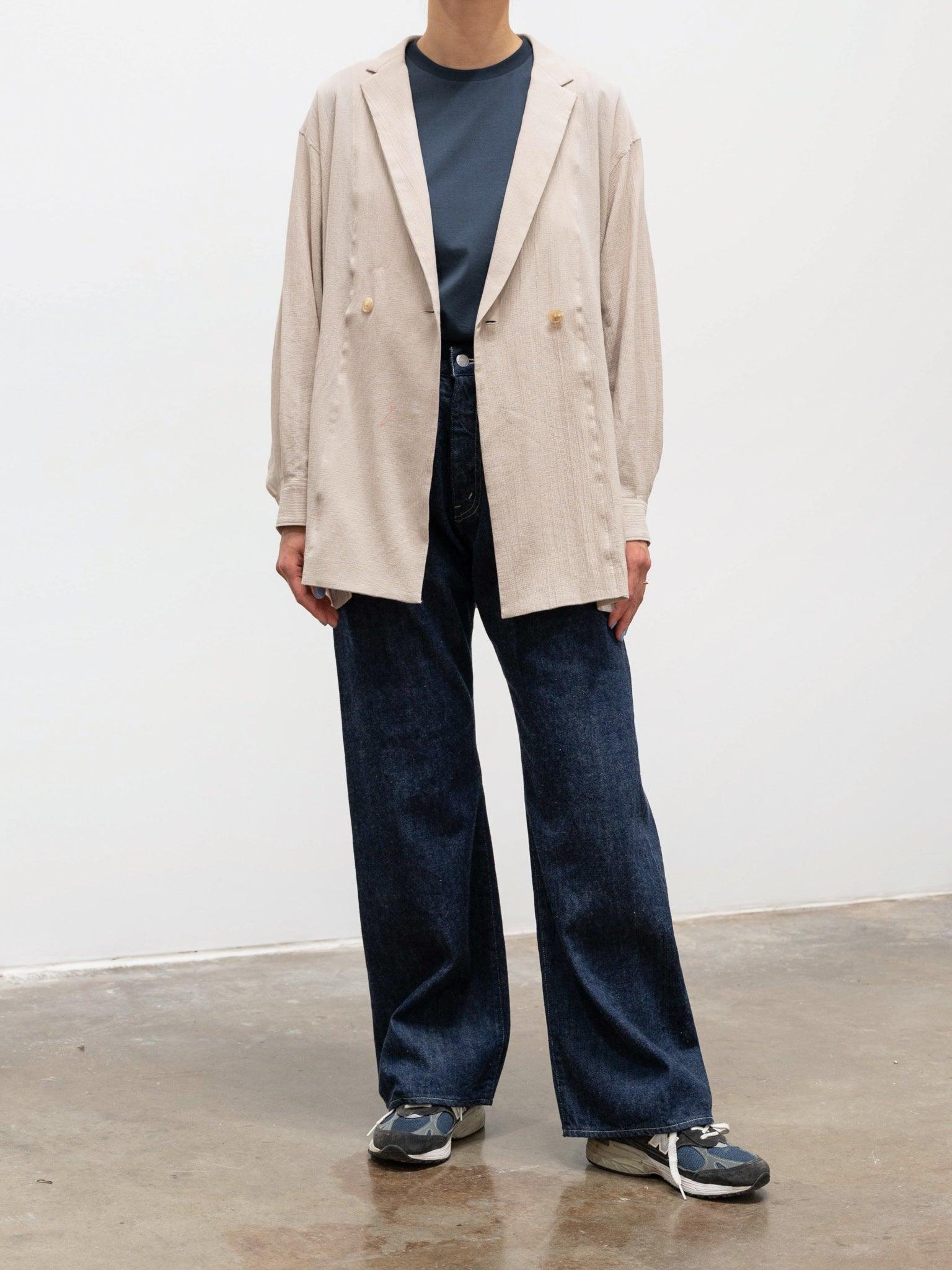 Namu Shop - Phlannel Hard Twist Cotton Light Duster Jacket - Pale Beige
