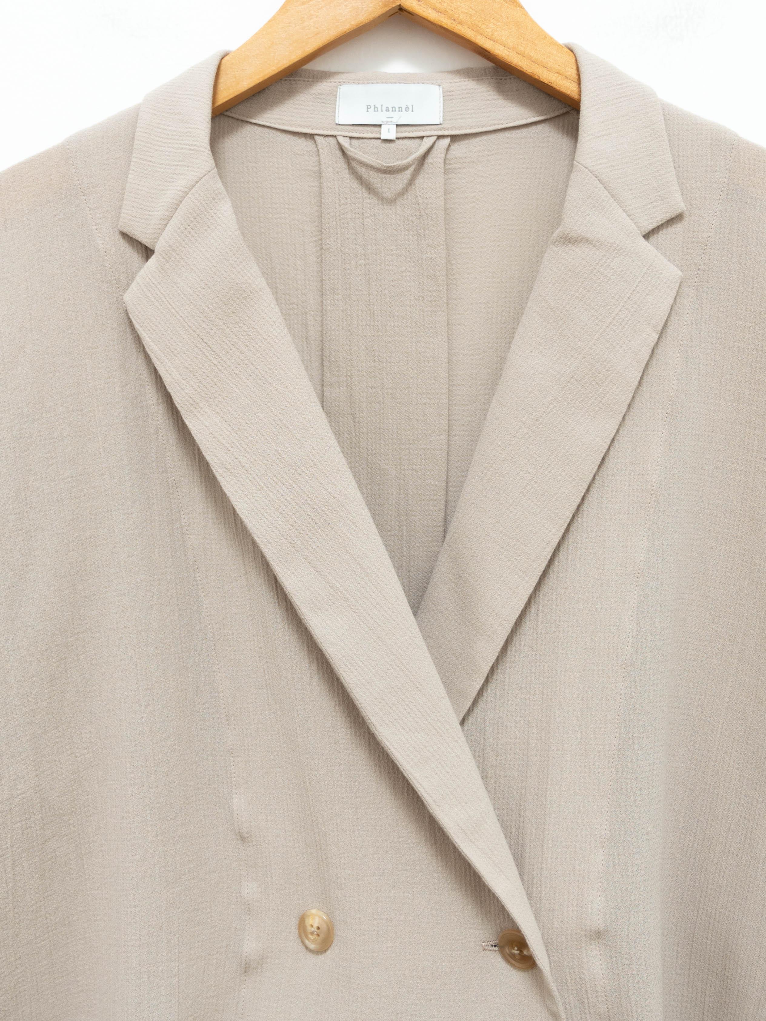 Namu Shop - Phlannel Hard Twist Cotton Light Duster Jacket - Pale Beige